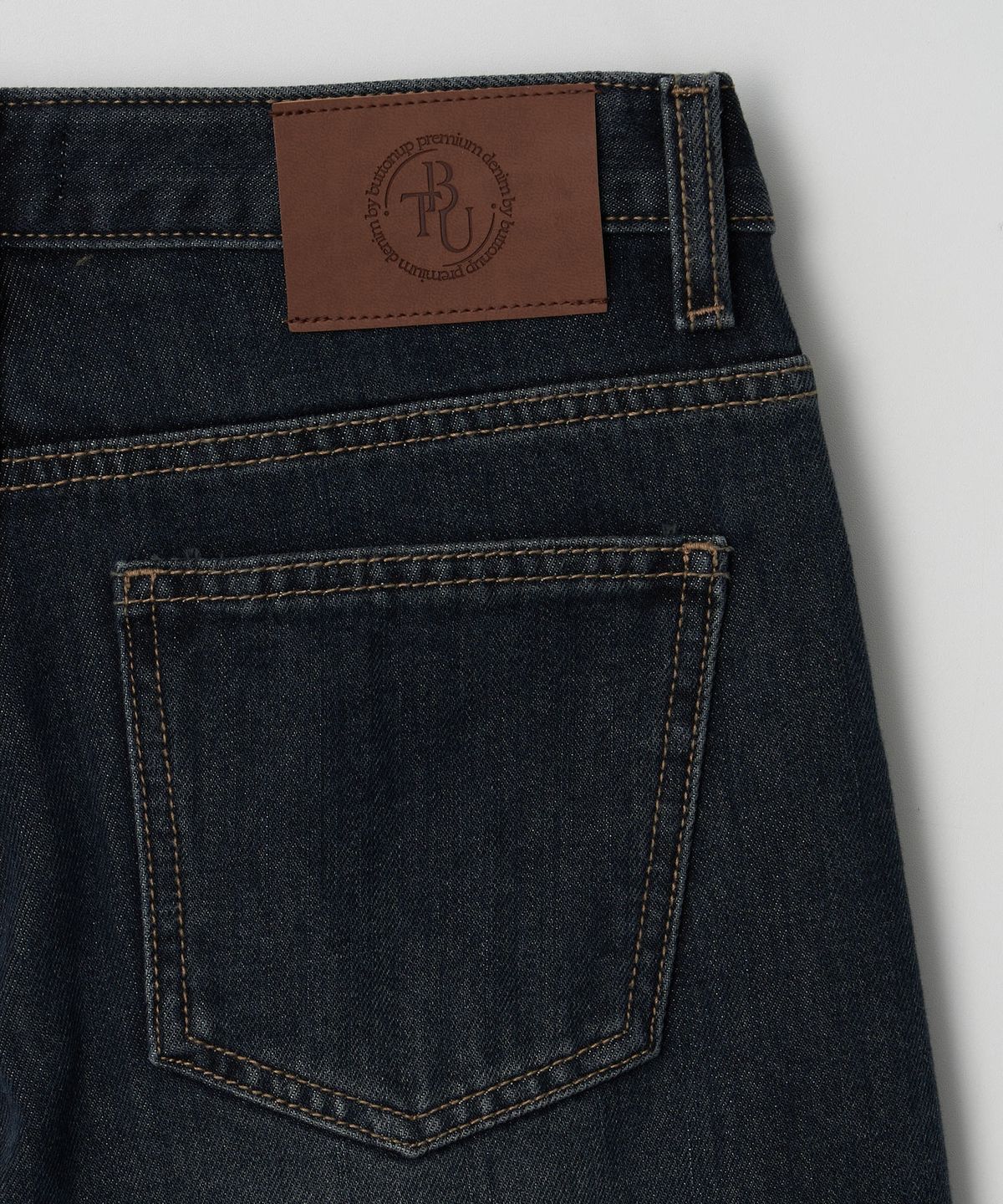 버튼업(BUTTON UP) 엑스레이 와이드 기모 데님팬츠