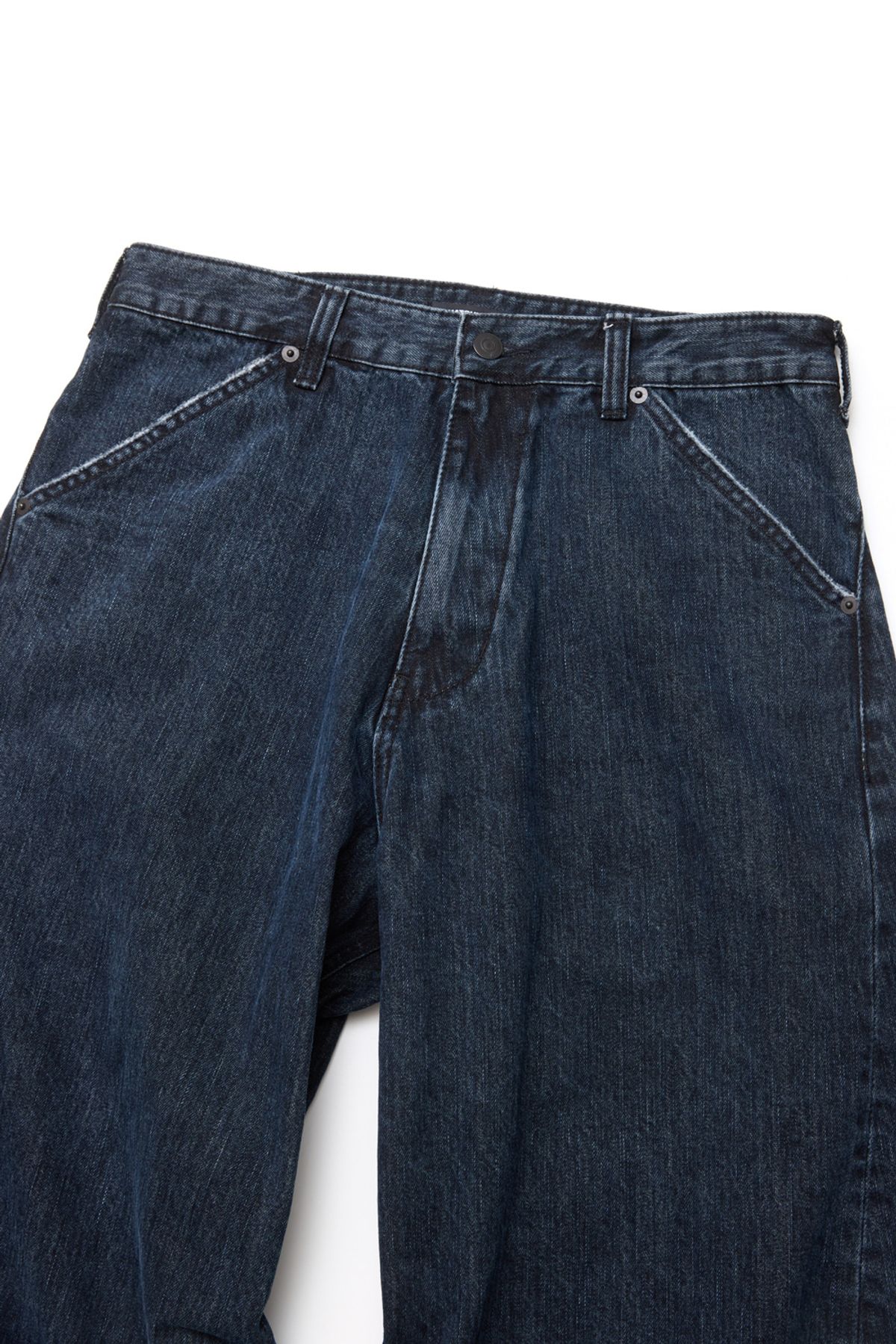해칭룸(HATCHINGROOM) Wide Curve Jeans Dark Blue