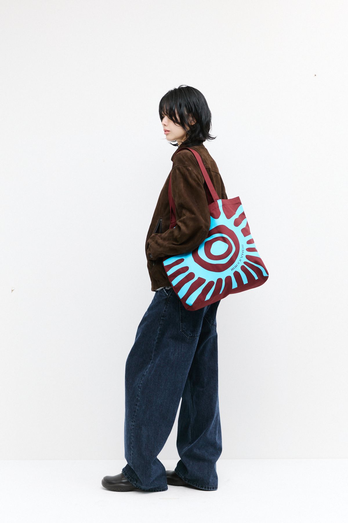 해칭룸(HATCHINGROOM) Wide Curve Jeans Dark Blue