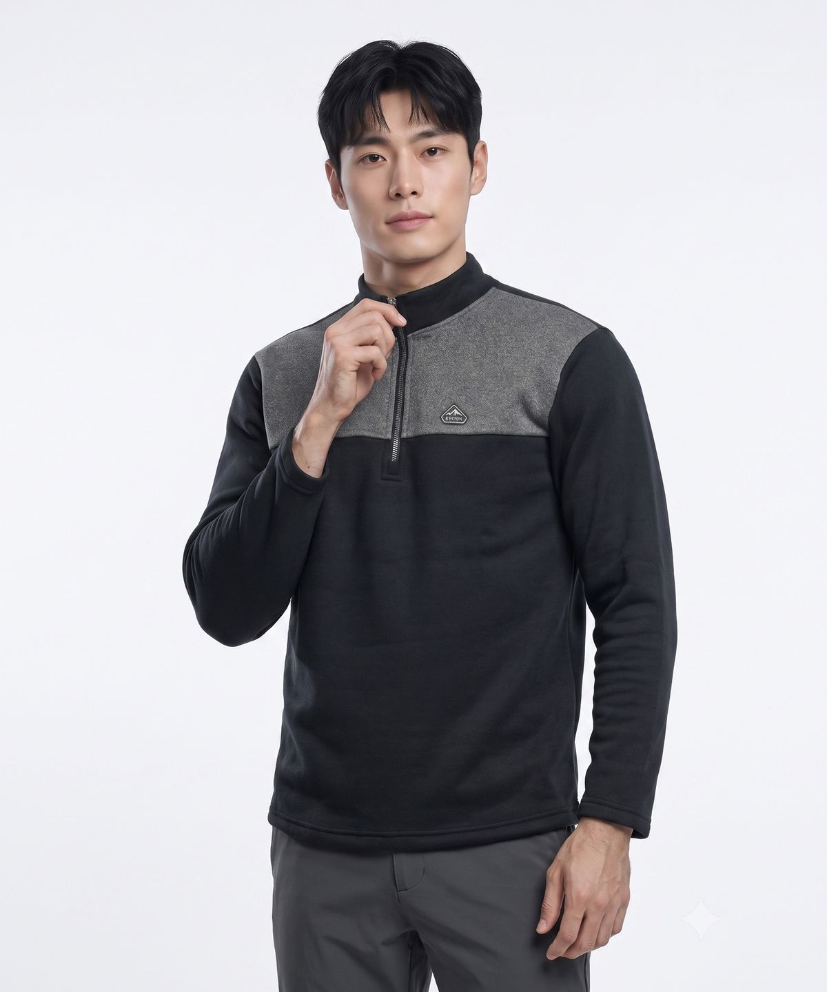 엑스트라스포티(EXTRASPORTY) [2PACK] 데일리무드 남성 기모 집업 티셔츠 4 Colors