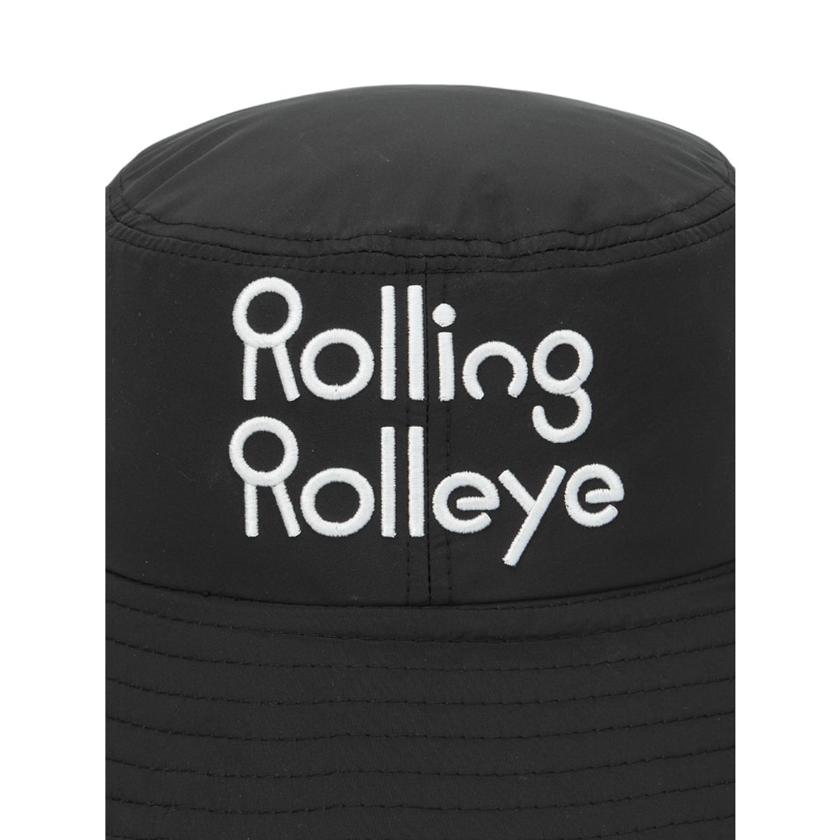 롤링롤라이(ROLLINGROLLEYE) 방수 버킷햇 블랙 빅폰트 브라운아이