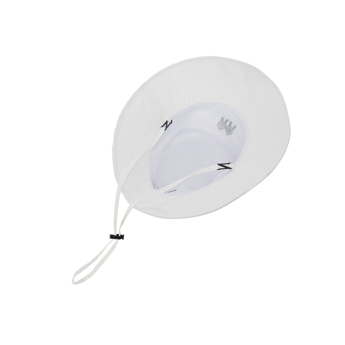 롤링롤라이(ROLLINGROLLEYE) 방수 버킷햇 화이트 빅폰트 브라운아이 Water-Resistant Bucket Hat White Big Font Brown Eye