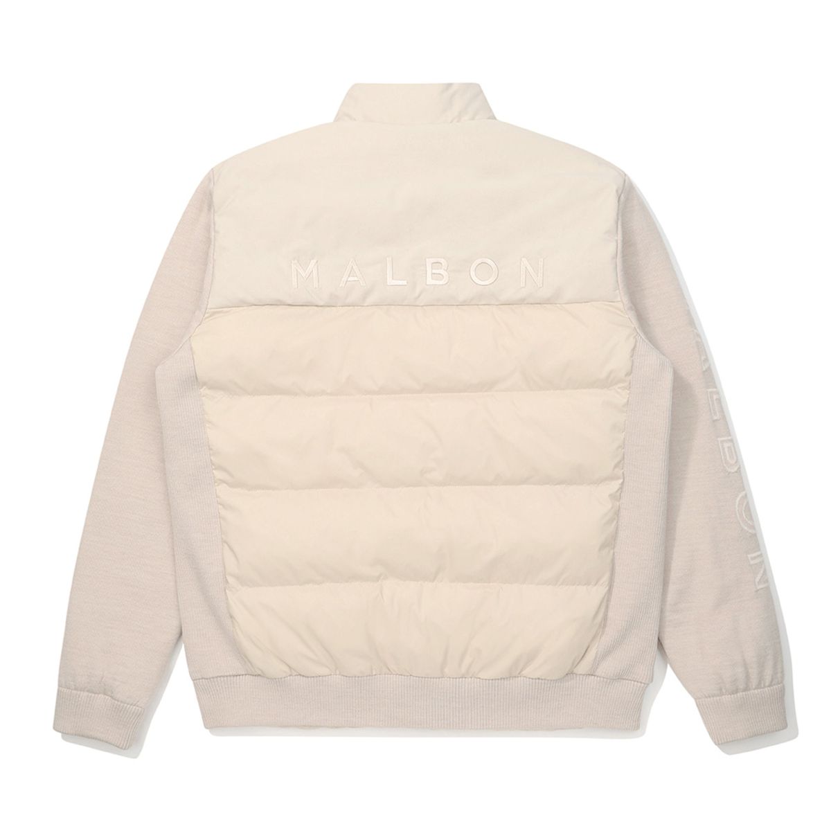 말본 골프(MALBON GOLF) 니트 하이브리드 구스다운 자켓 BEIGE (MAN)