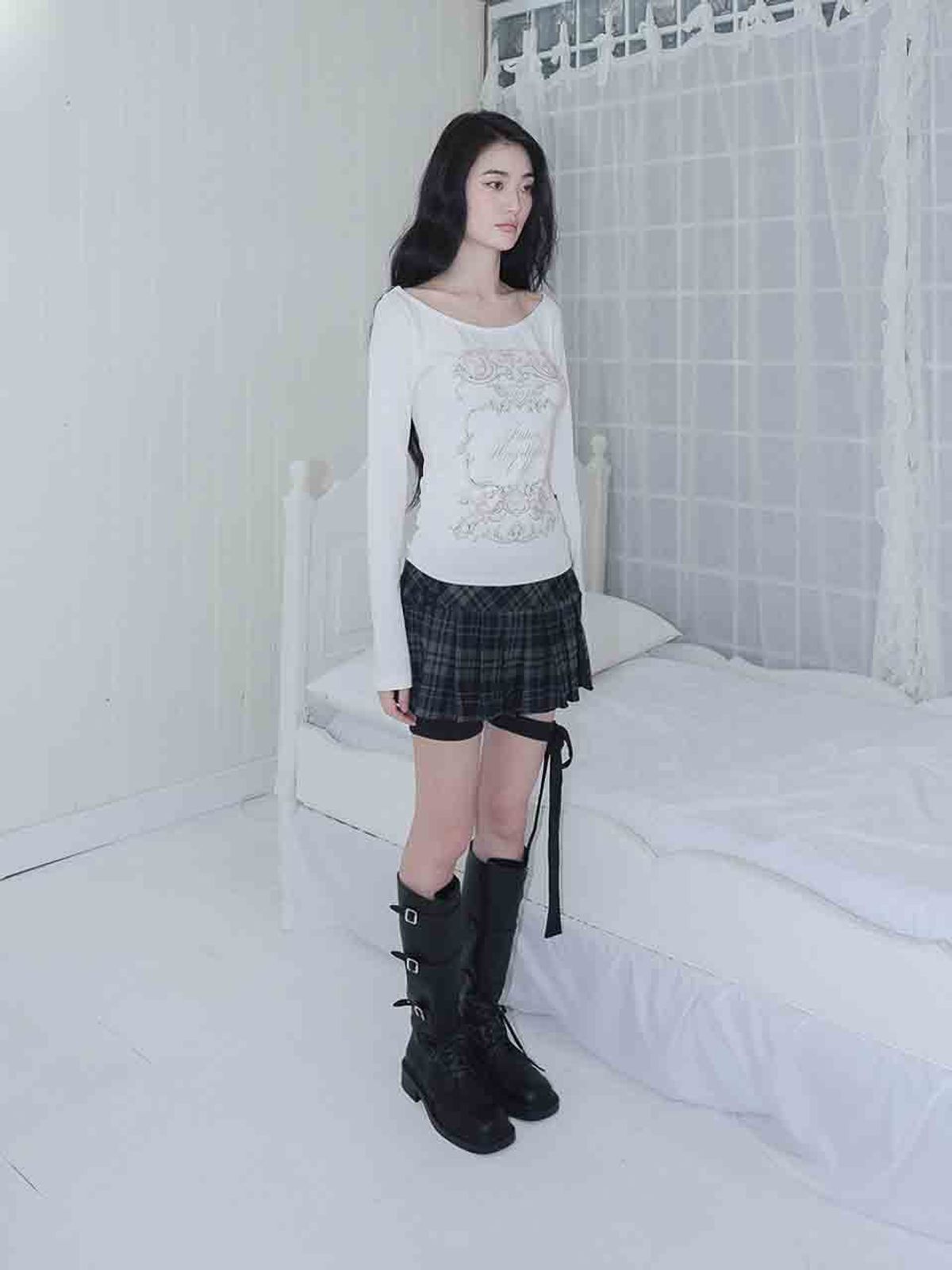 엘프엘프엘프 아카이브스(ELFELFELF ARCHIVES) 엑스 클럽 티셔츠 [아이보리]