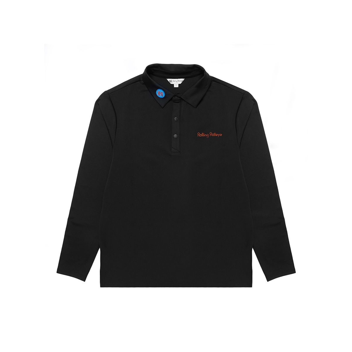 롤링롤라이(ROLLINGROLLEYE) 롤롤 W 포커스 카라티셔츠 블랙 Roll Roll W Focus Collar T-Shirt Black