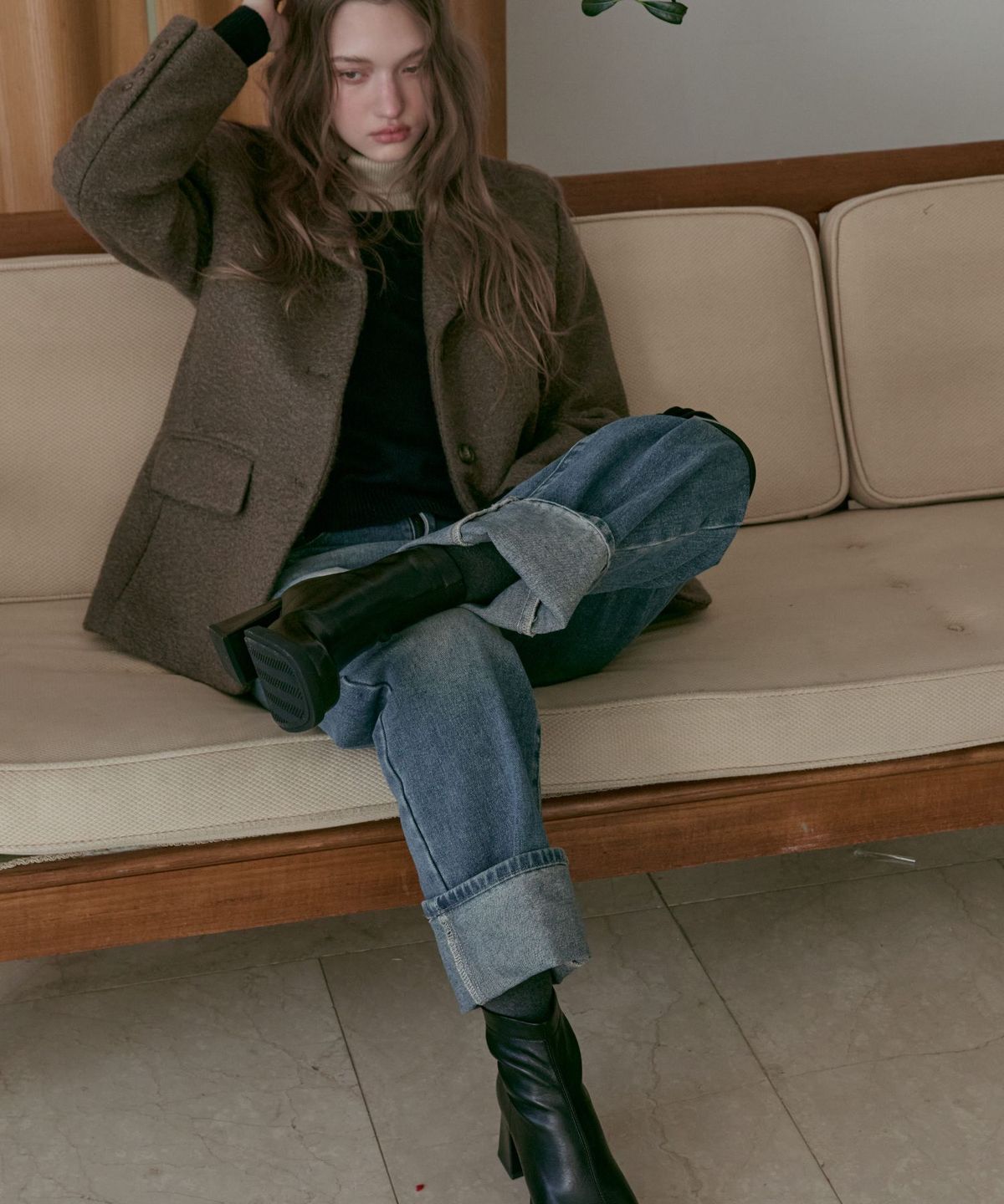 스퍼(SPUR) Mily Minimal Ankle Boot 앵클부츠 8CM -VA9051 (2color)