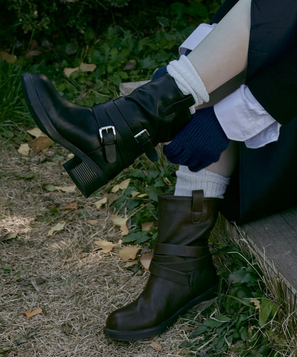 스퍼(SPUR) Roux belted walker boots 벨티드 워커 부츠 6CM -VA9054 (2color)