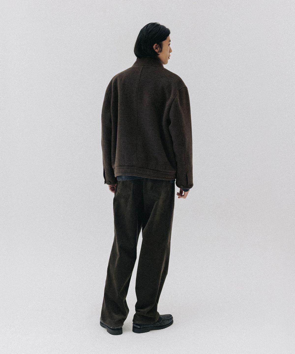 블랭크룸(BLANKROOM) 울 하이넥 블루종_MOCHA BROWN