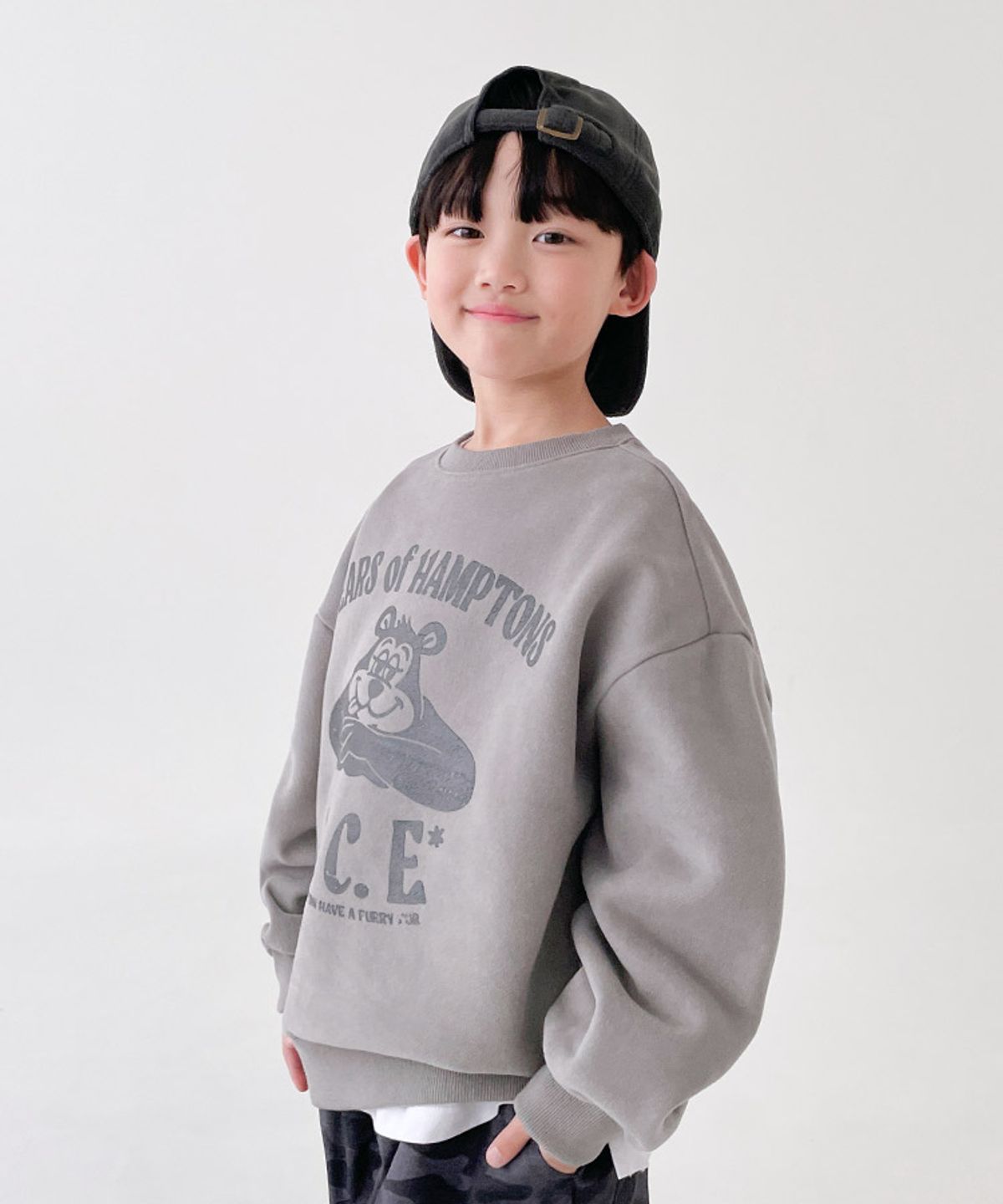 베리클로젯(BERRYCLOSET) [양기모] 핫 초코 베어 맨투맨