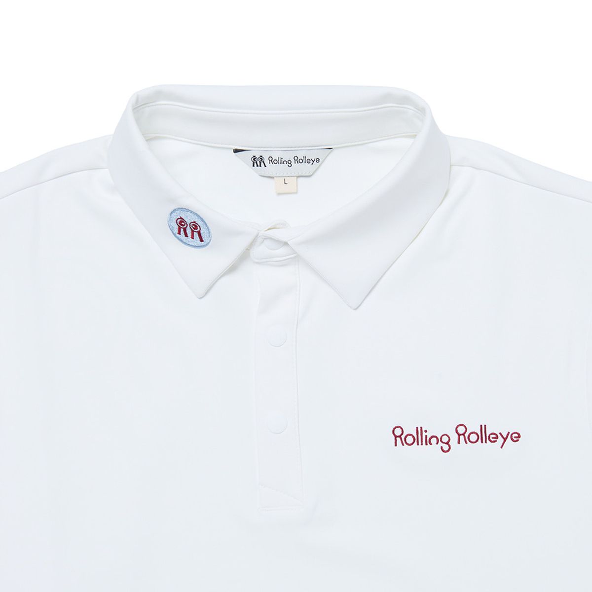 롤링롤라이(ROLLINGROLLEYE) 롤롤 W 포커스 카라티셔츠 크림 Roll Roll W Focus Collar T-Shirt Cream