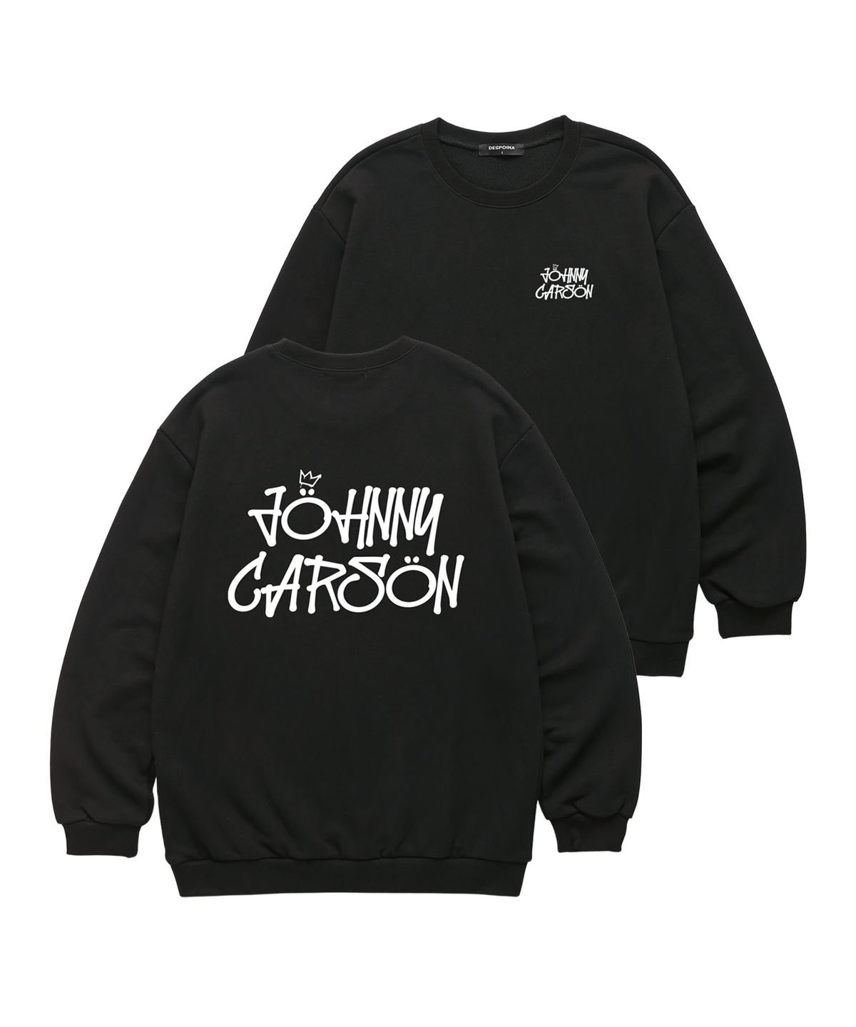 자니카슨(JOHNNY CARSON) Urban Crown 맨투맨 (JCLTS014) 블랙