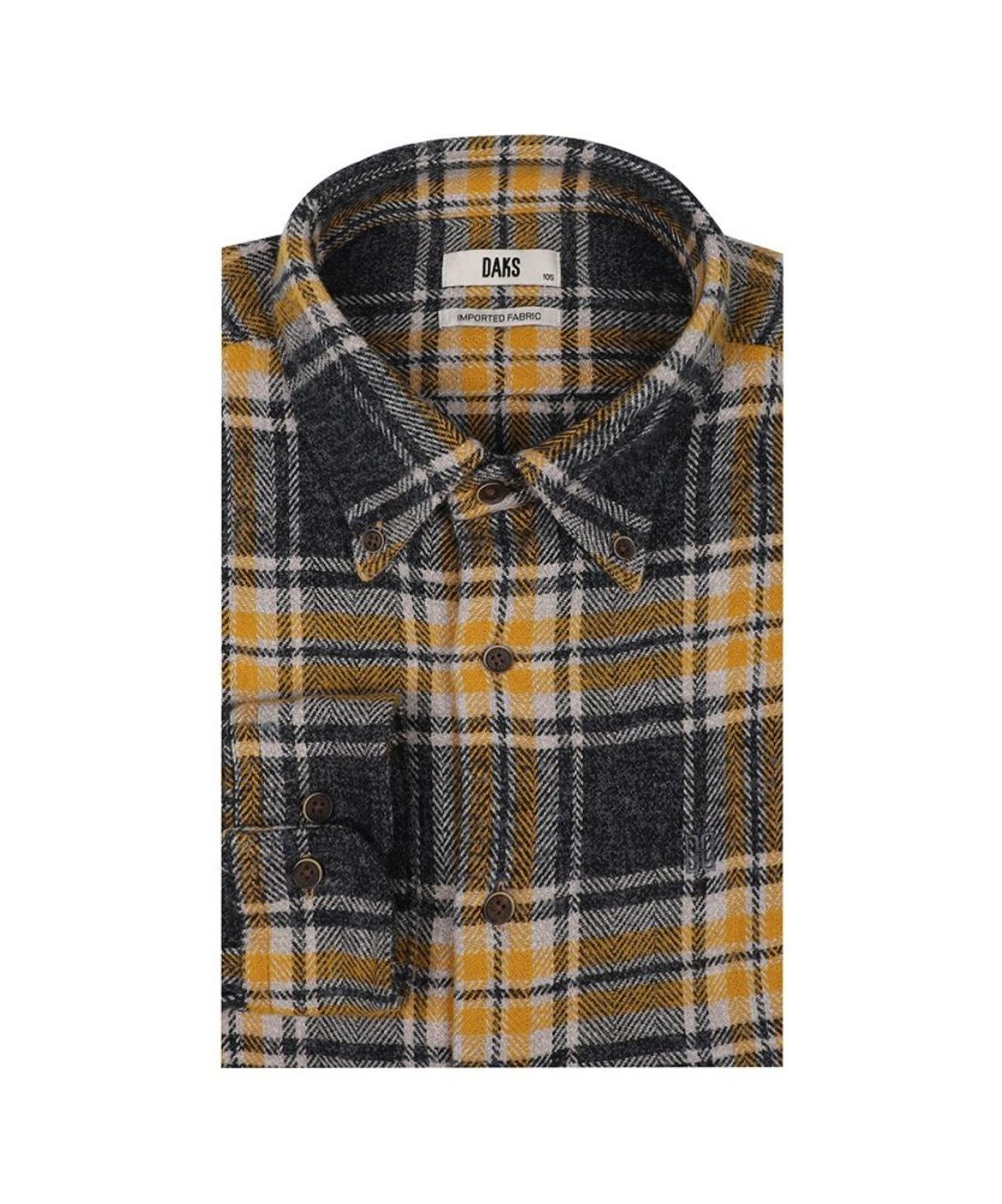 닥스셔츠(DAKS SHIRTS) 기모 면100 미디움체크 셔츠 루즈핏_DLW1SHCL184Y1