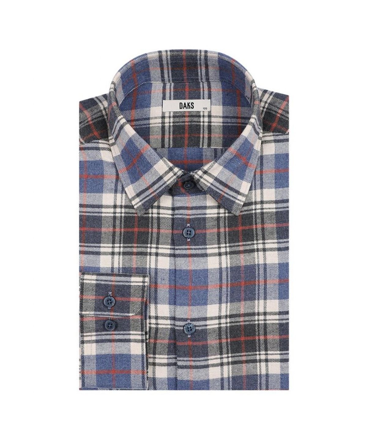 닥스셔츠(DAKS SHIRTS) 기모 면100 미디움체크 캐주얼 셔츠 레귤러핏_DLW1SHCL181N1