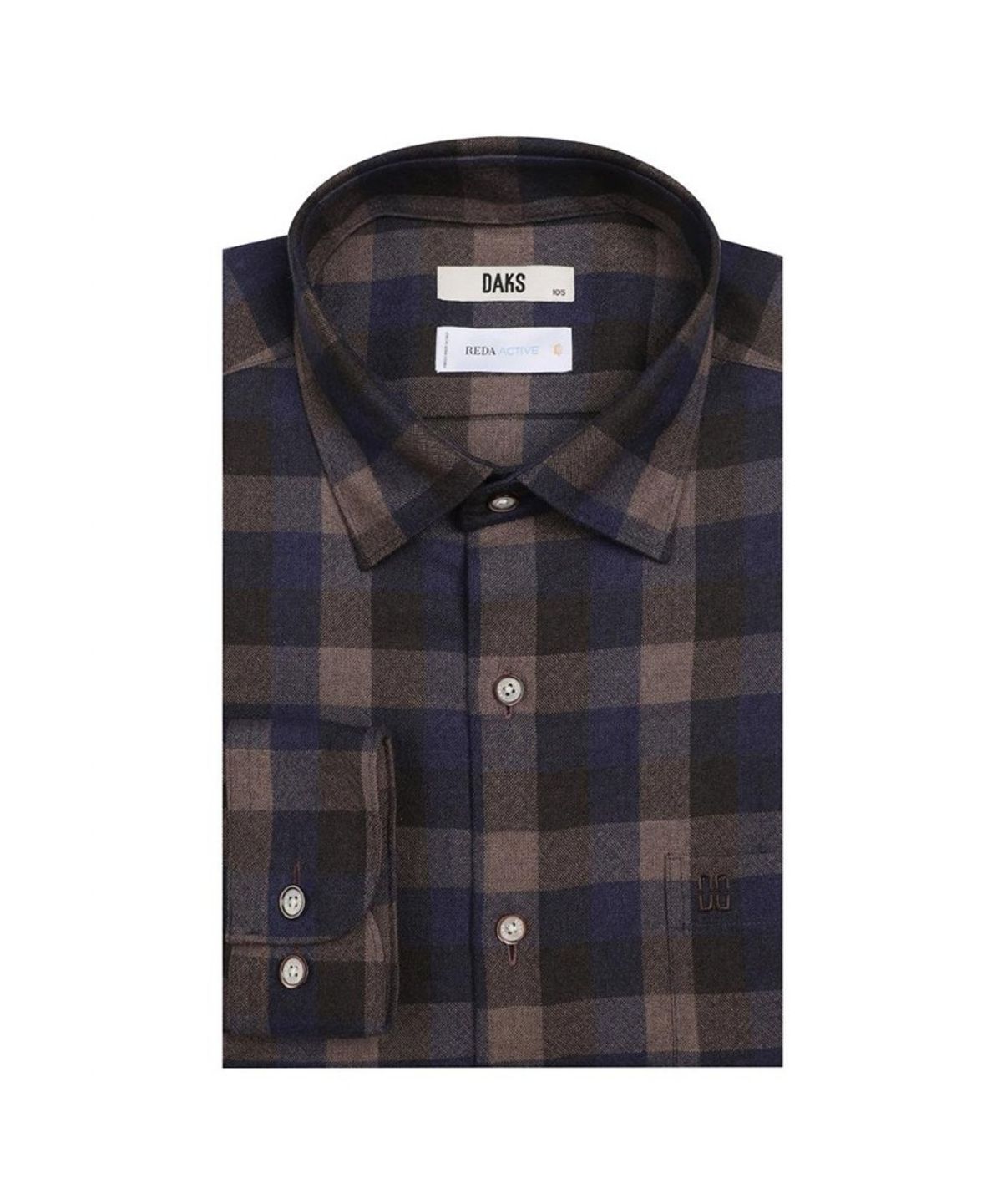 닥스셔츠(DAKS SHIRTS) 이지케어 울100 워셔블 미디움체크 셔츠 레귤러핏_DLW1SHCL174W1