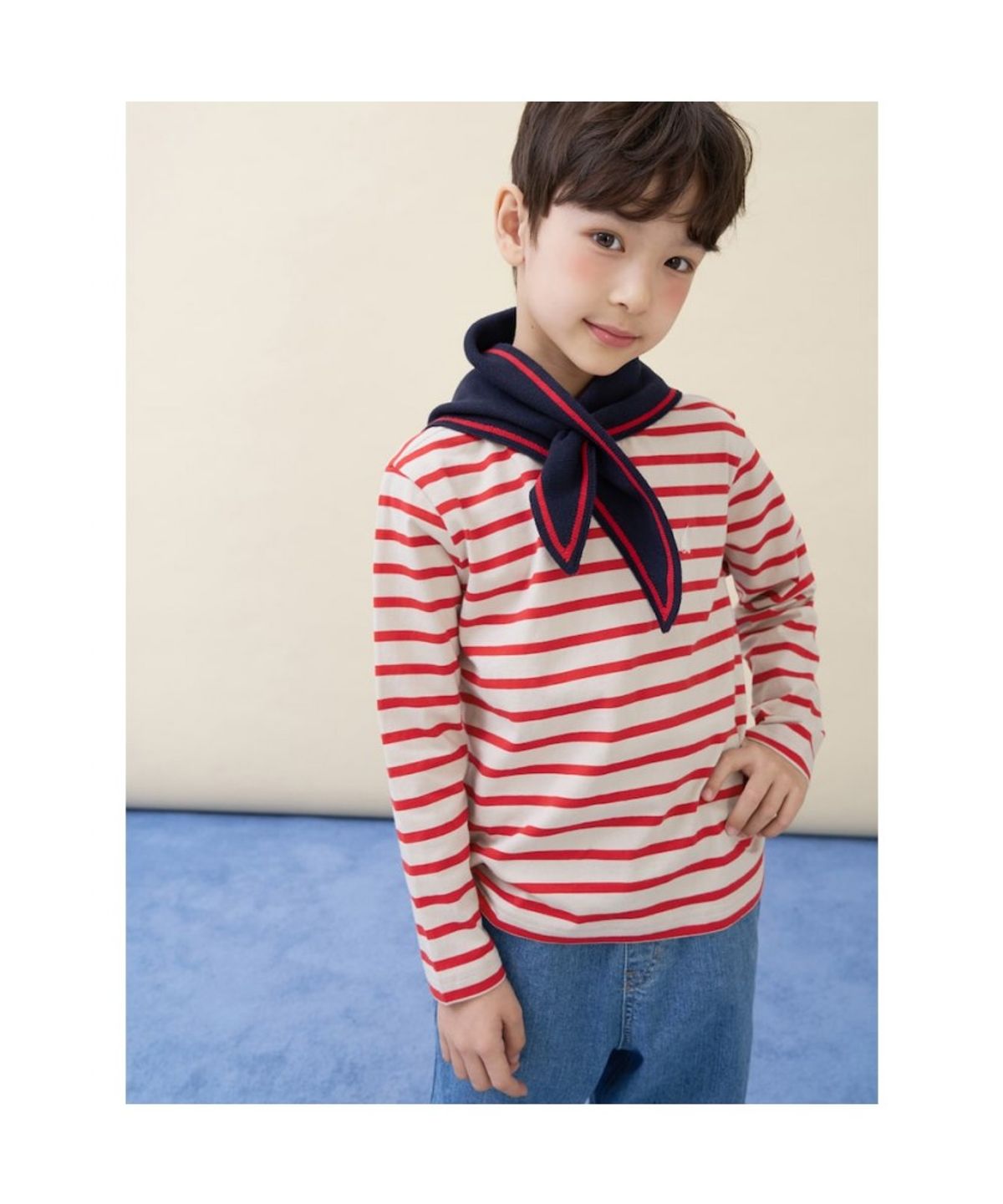 빈폴 키즈(BEANPOLE KIDS) 니트 등교 스카프  네이비 (BI6184U01R)