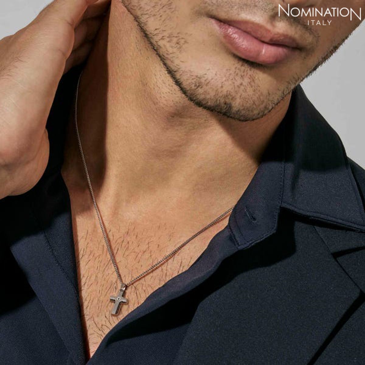 노미네이션(NOMINATION) 목걸이 스트롱 STRONG necklace 다이아몬드 Geometric Ed. 크로스 목걸이 (Black) 028344/004