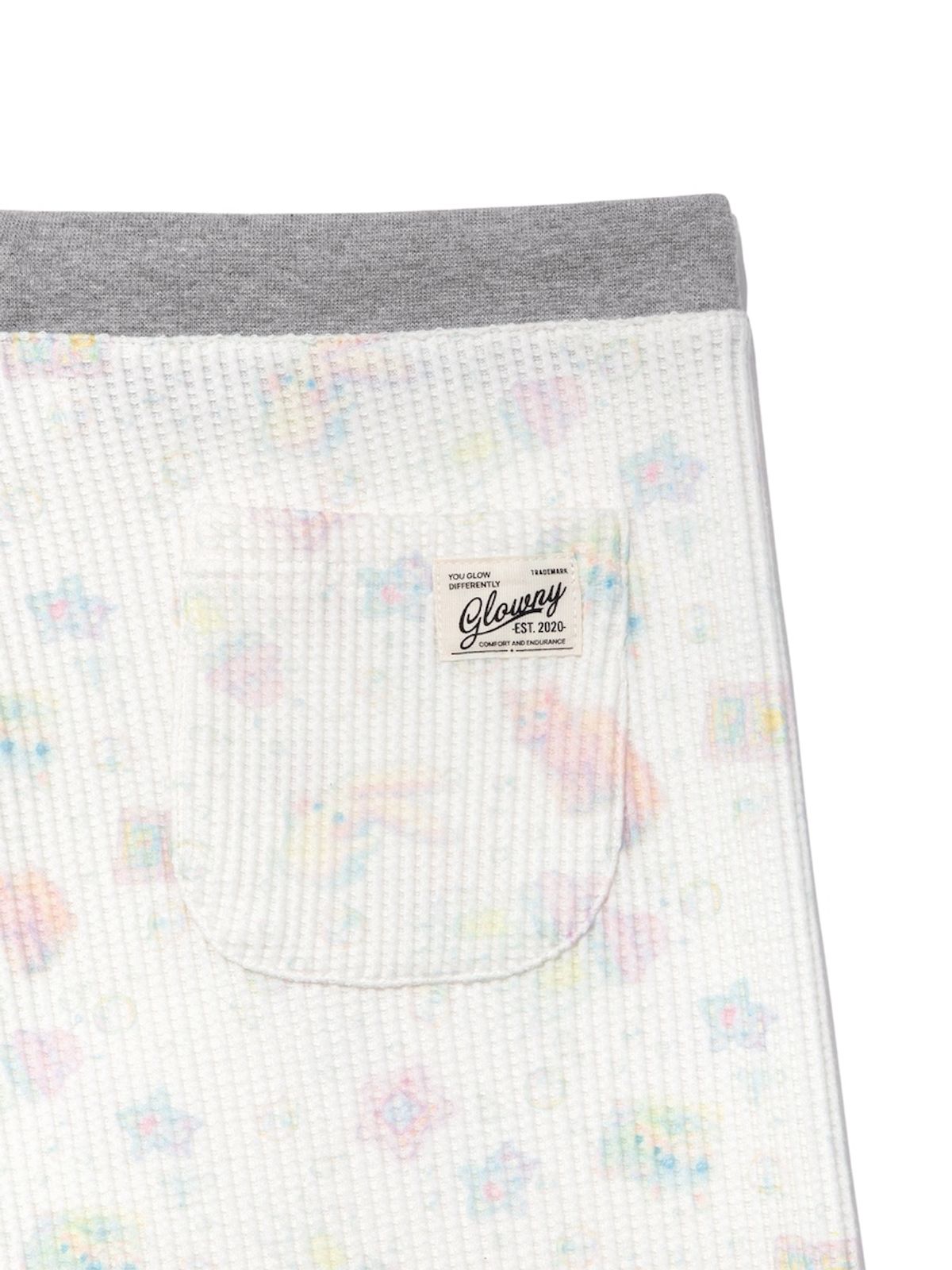 글로니(GLOWNY) CONTRAST DREAMY WAFFLE PANTS (GRAY)