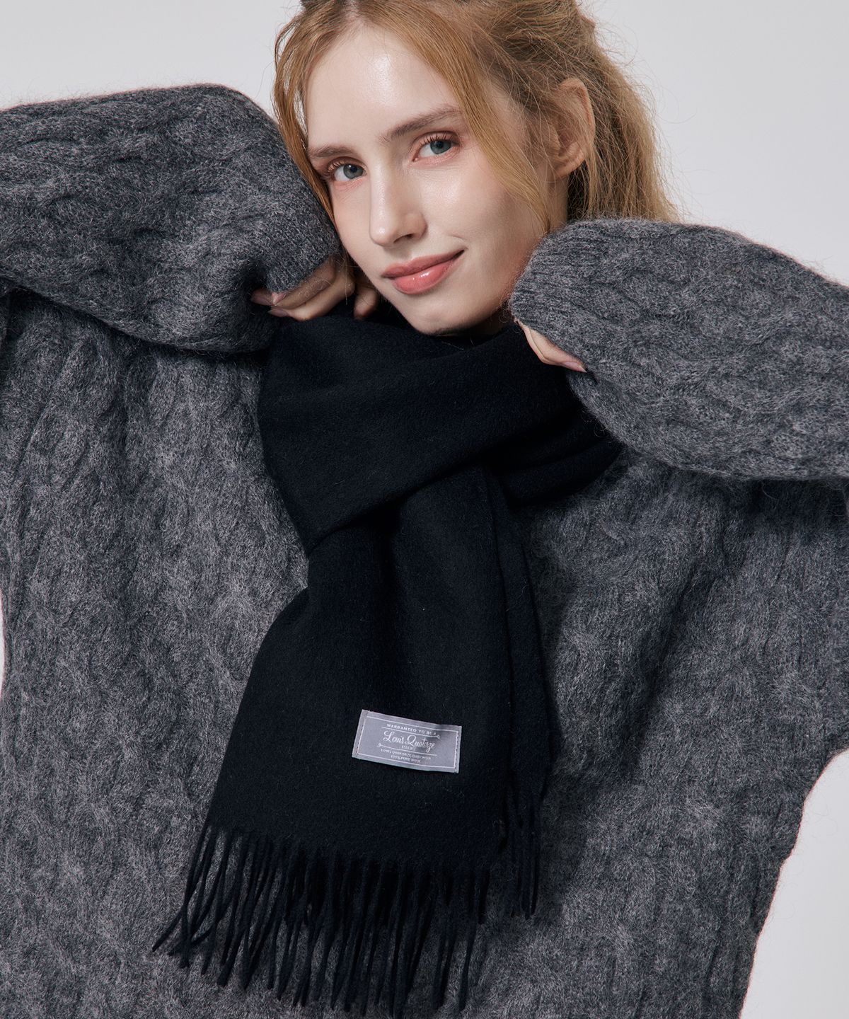 루이까또즈스카프(LOUIS QUATORZE SCARF) 글렌우드 울 솔리드 머플러