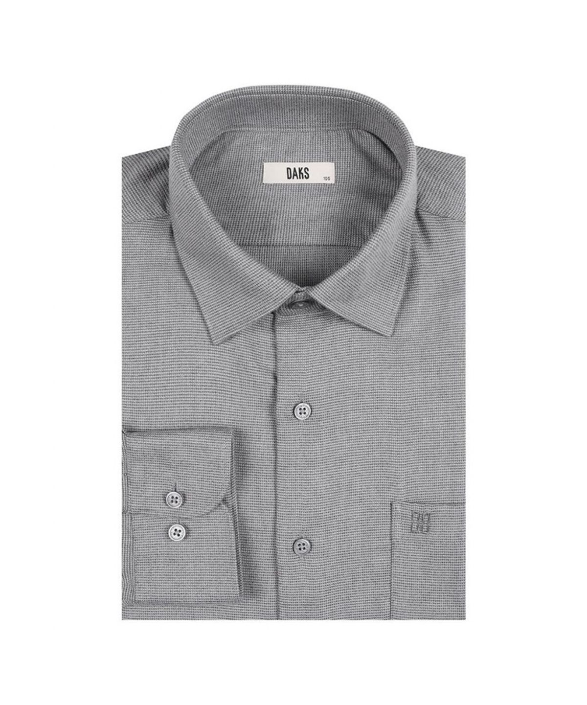 닥스셔츠(DAKS SHIRTS) 기모 폴리혼방 이지케어 솔리드 패턴 셔츠 레귤러핏_DLW3SHCL101G1
