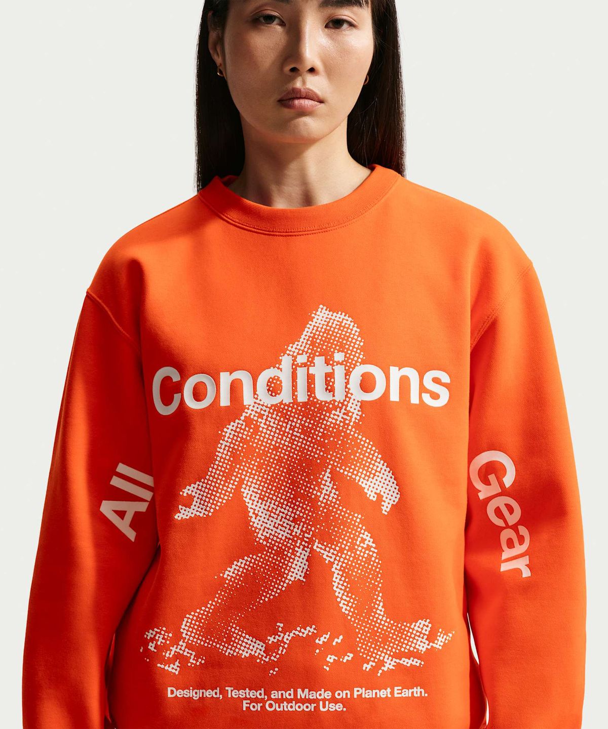 나이키(NIKE) ACG 터프 플리스 써마 핏 풀오버 크루넥 스웻셔츠 M - 세이프티 오렌지 / IF1491-819