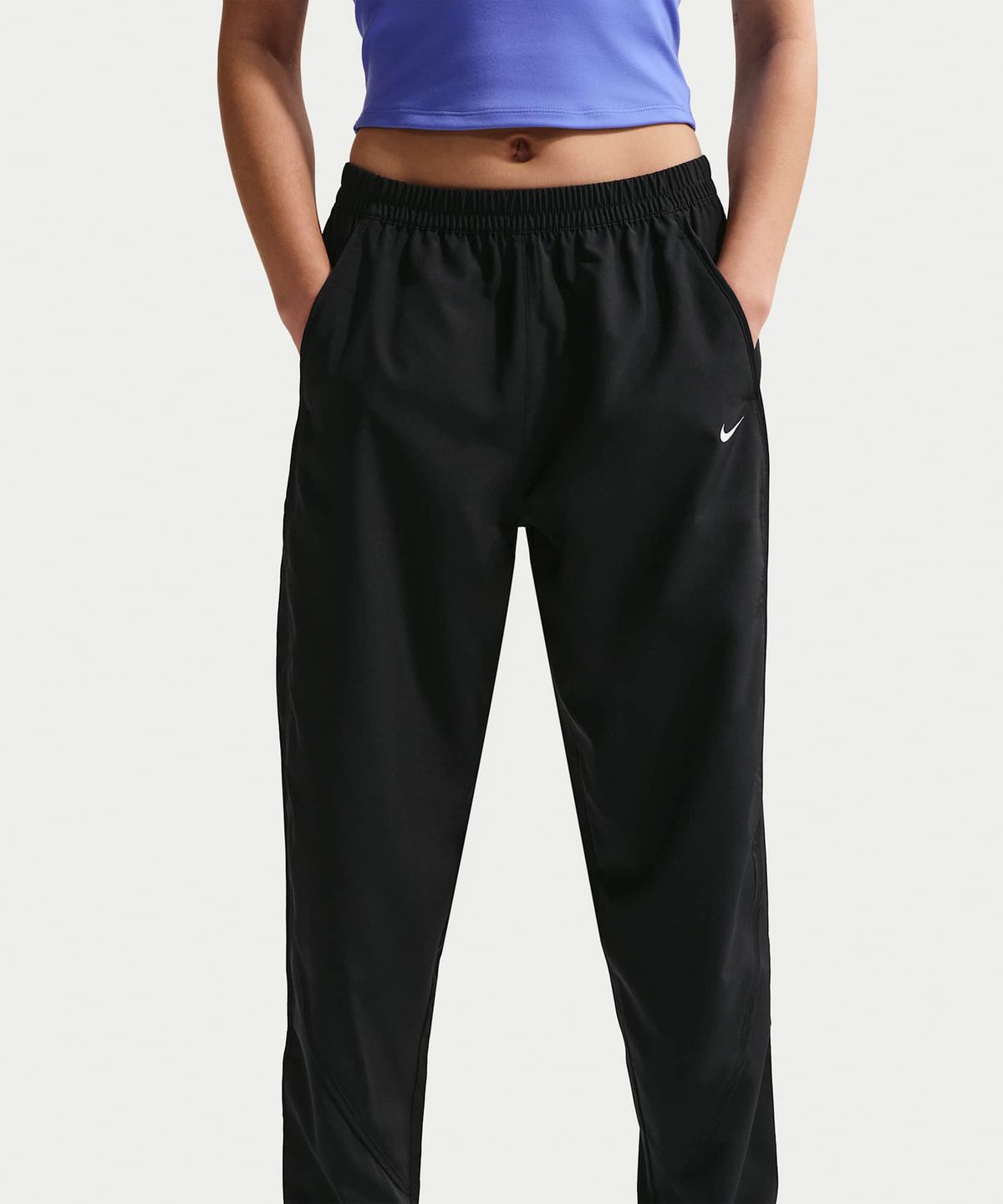 나이키(NIKE) 원 드라이 핏 미드라이즈 우븐 팬츠 W - 블랙:화이트 / II4477-010