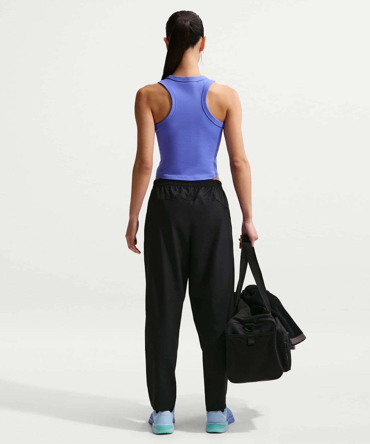 나이키(NIKE) 원 드라이 핏 미드라이즈 우븐 팬츠 W - 블랙:화이트 / II4477-010