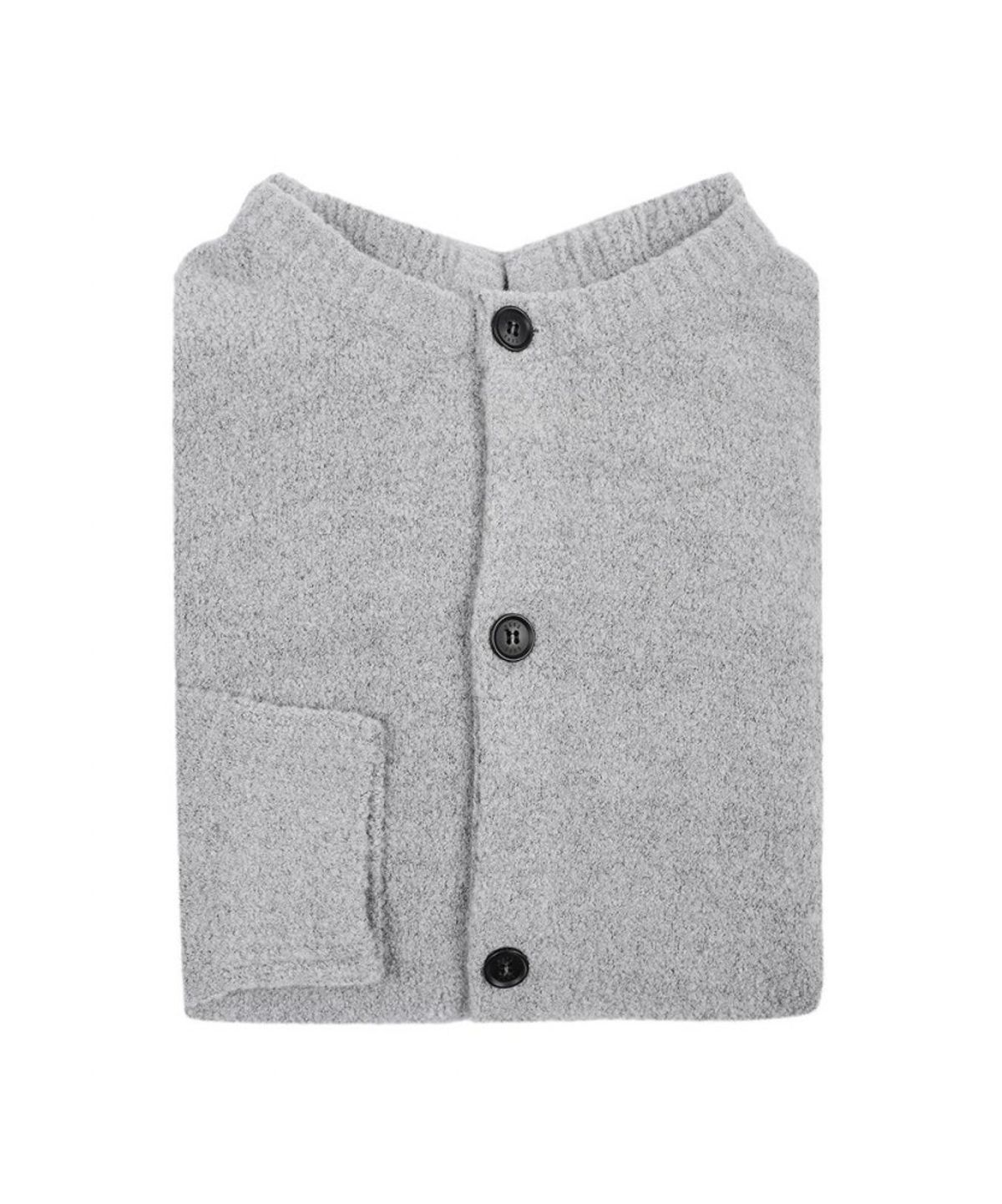 닥스셔츠(DAKS SHIRTS) 울혼방 부클 후드 가디건_DLW1SWCD105G1