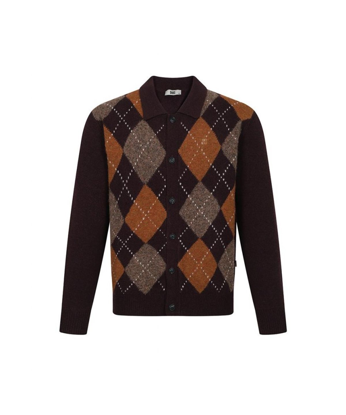 닥스셔츠(DAKS SHIRTS) 울100 아가일 카라 가디건_DLW1SWCD104W1