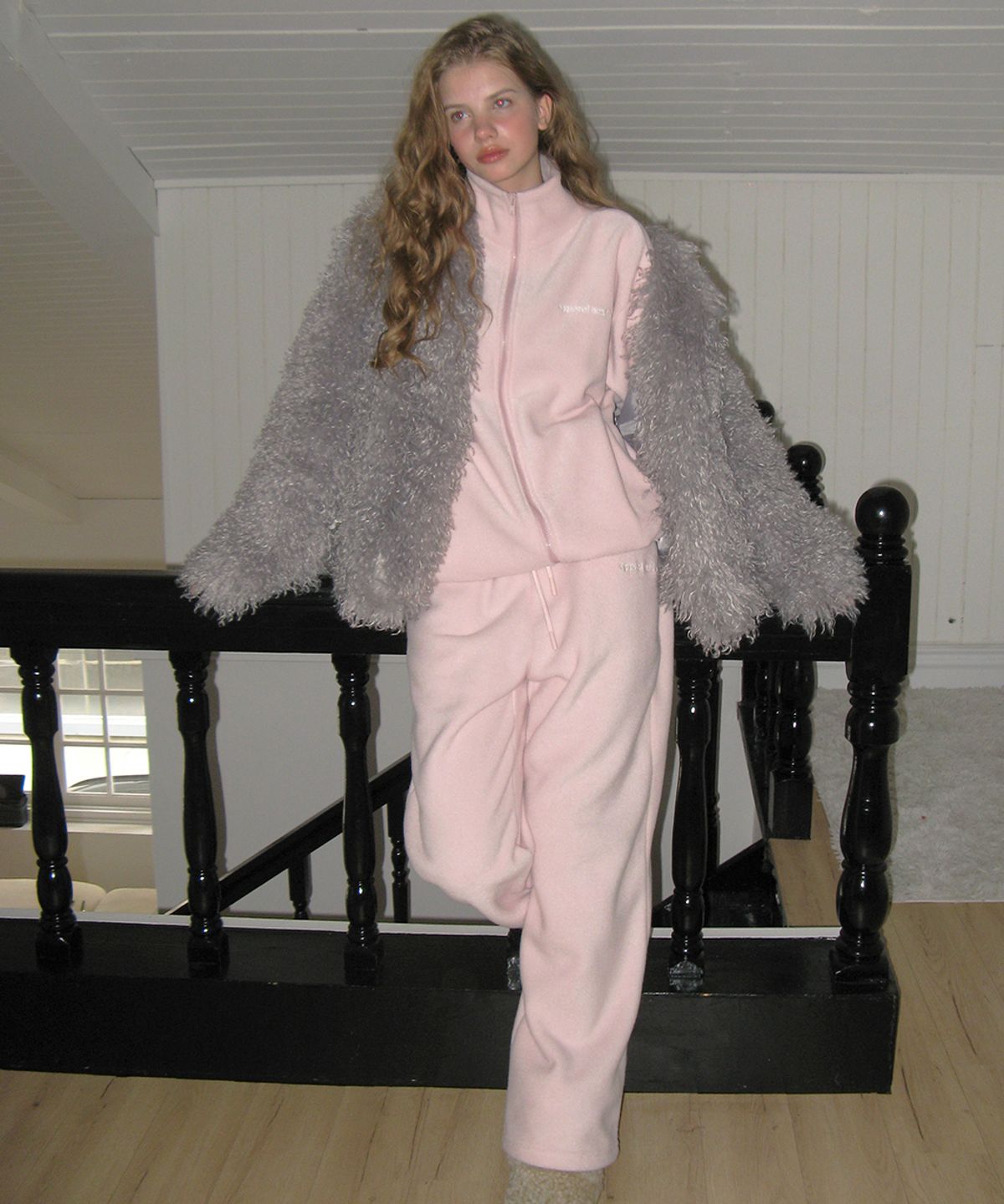 어패럴아카이브(APPAREL ARCHIVE) Buddy fleece pants - Baby pink
