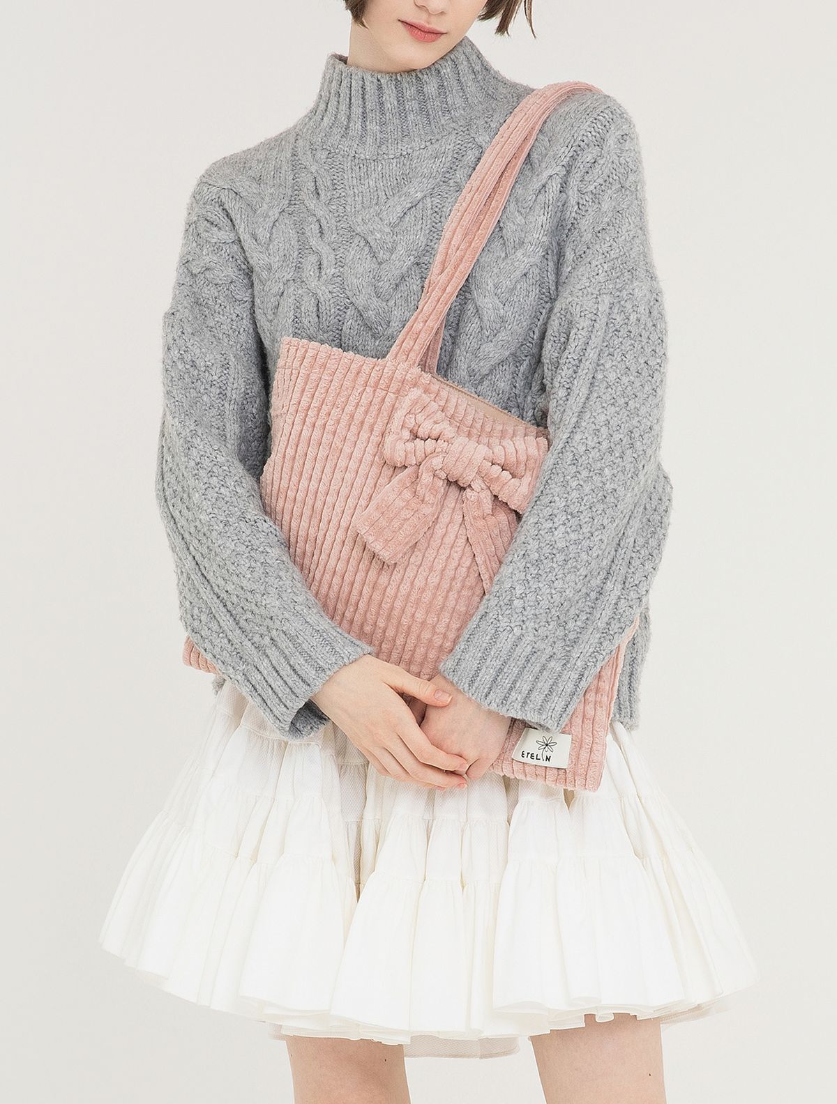 에뗄린(ETELIN) Lapin Corduroy Ribbon Bag