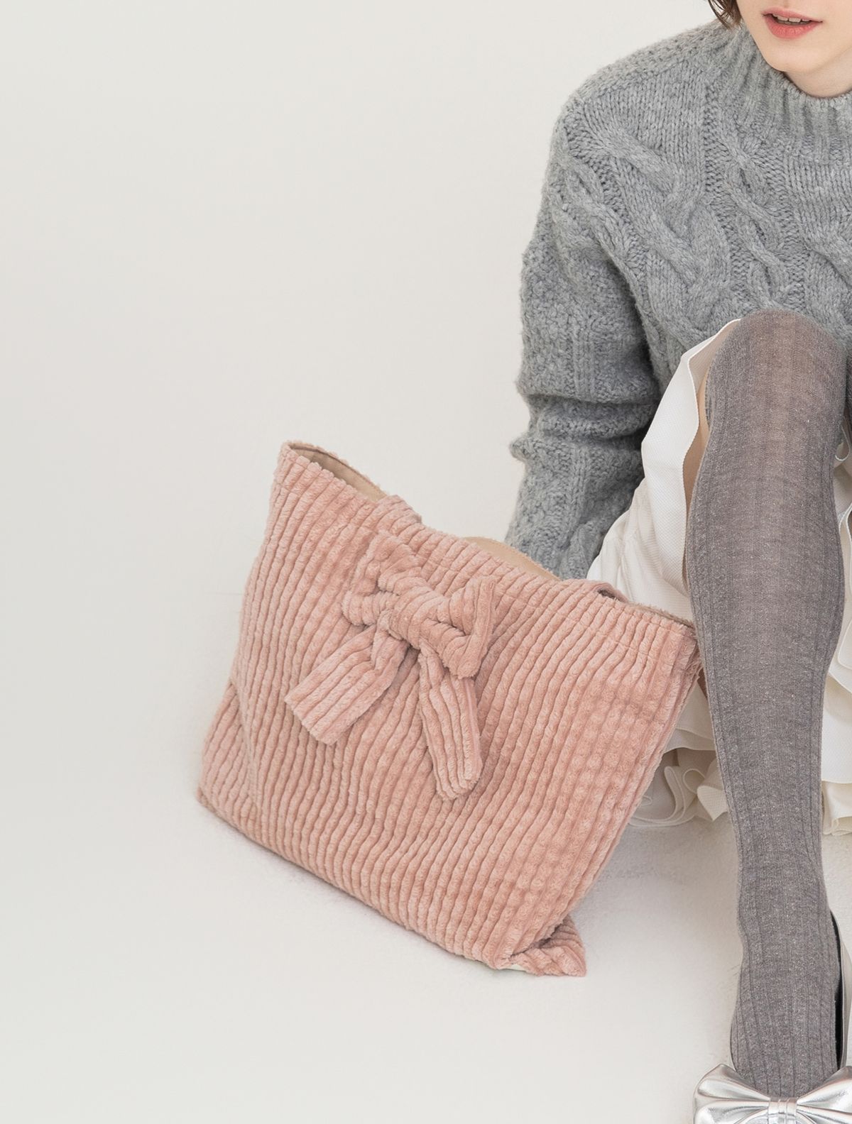 에뗄린(ETELIN) Lapin Corduroy Ribbon Bag