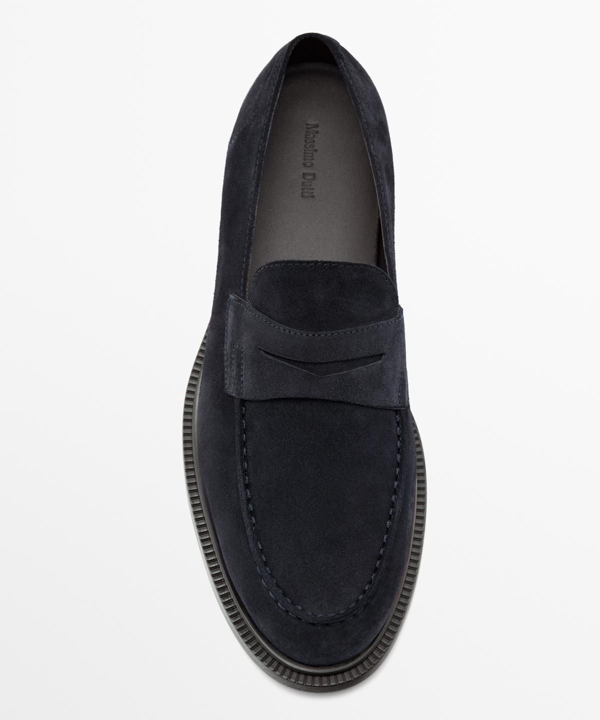 마시모두띠(MASSIMO DUTTI) 스플릿 레더 페니 로퍼