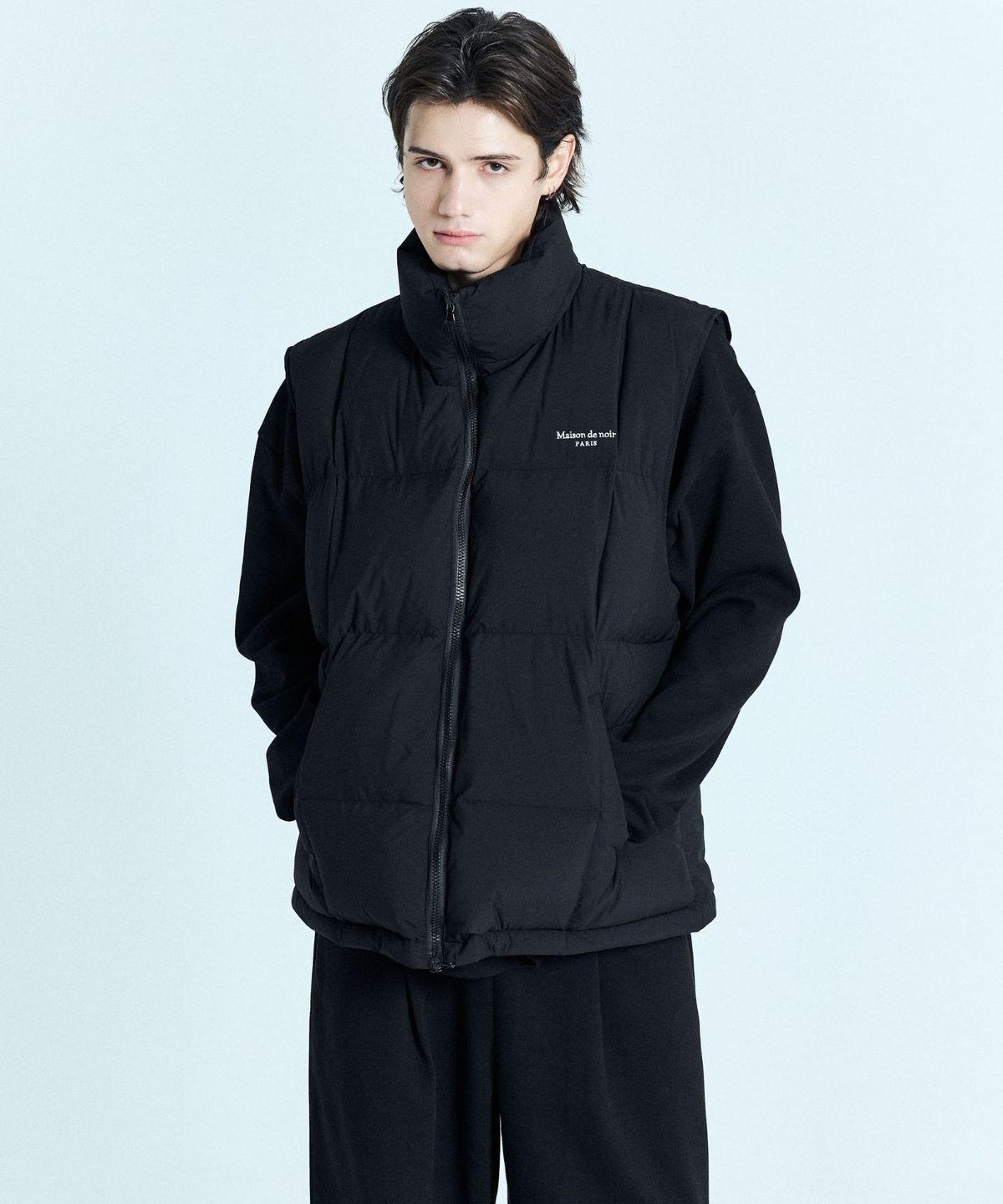 메종 드 누아(MAISON DE NOIR) EMBLÈME QUILTED DUCK DOWN VEST