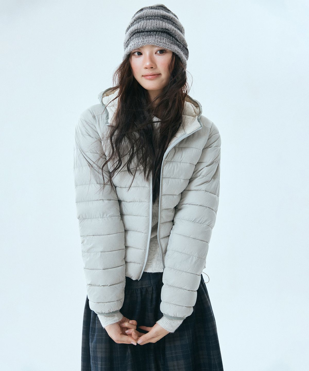 미쏘(MIXXO) 후드 경량패딩_MIWJPGV0PG