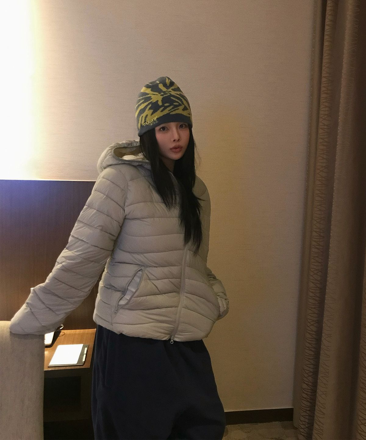 미쏘(MIXXO) 후드 경량패딩_MIWJPGV0PG