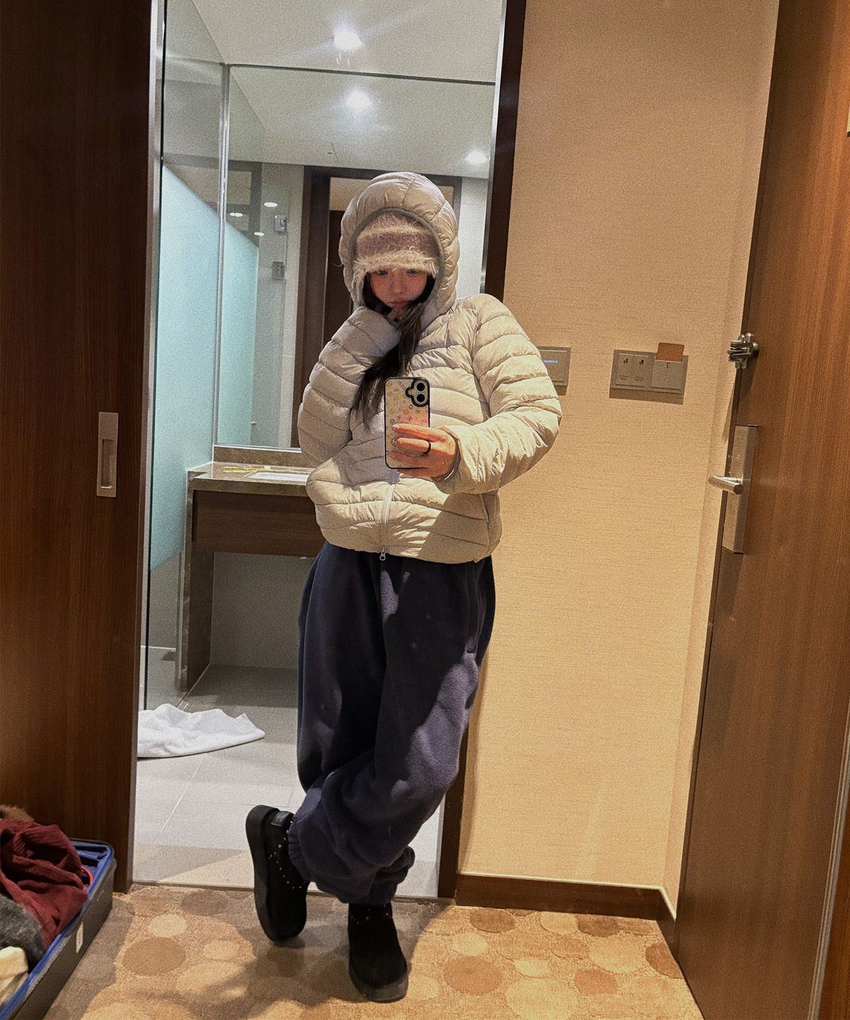 미쏘(MIXXO) 후드 경량패딩_MIWJPGV0PG