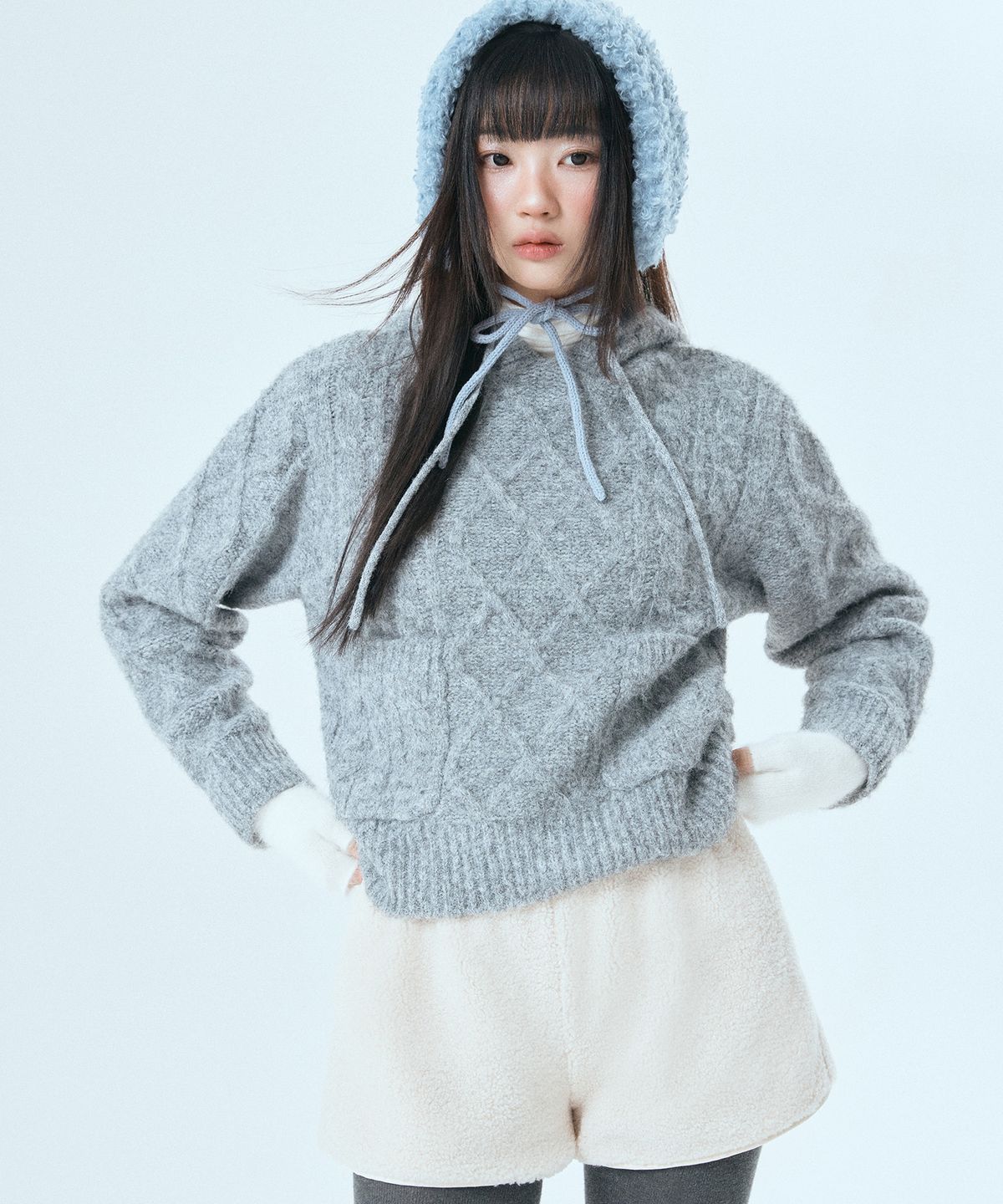 미쏘(MIXXO) 케이블 후드 풀오버_MIWKAG132T