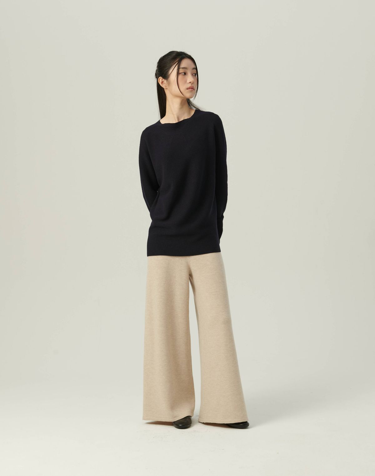 베이스스레드(BASETHREAD) Parachute Line Knit Pullover_NAVY