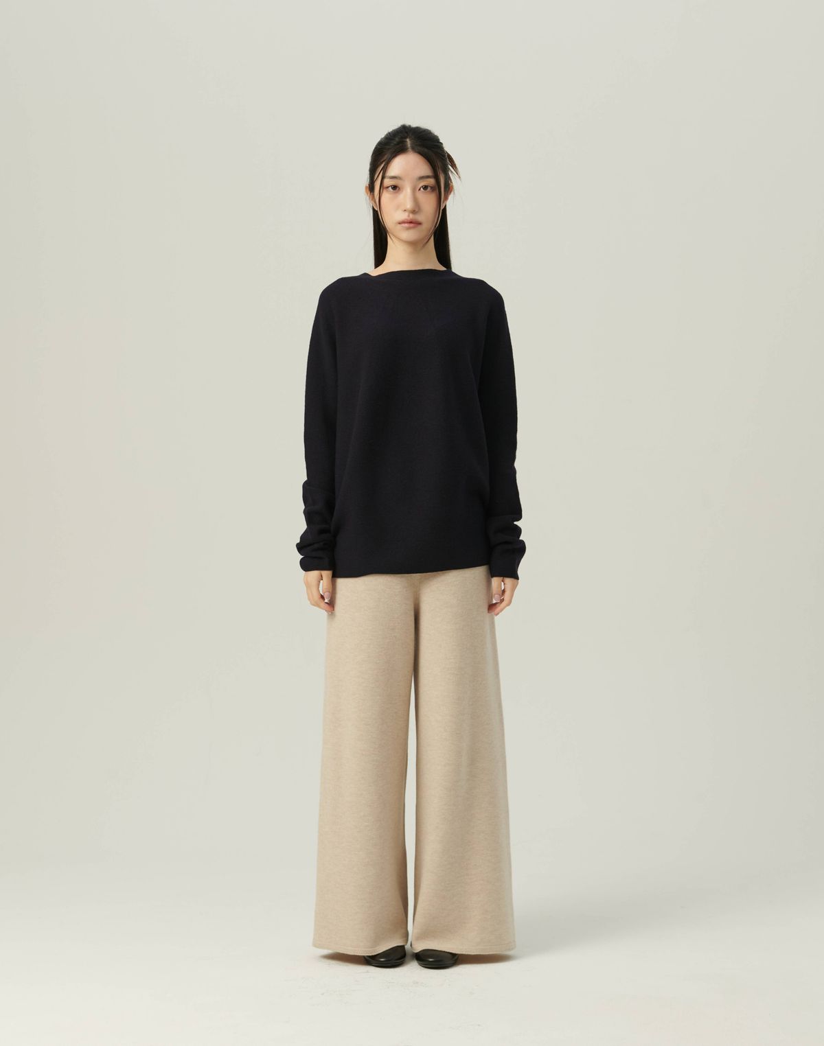 베이스스레드(BASETHREAD) Parachute Line Knit Pullover_NAVY