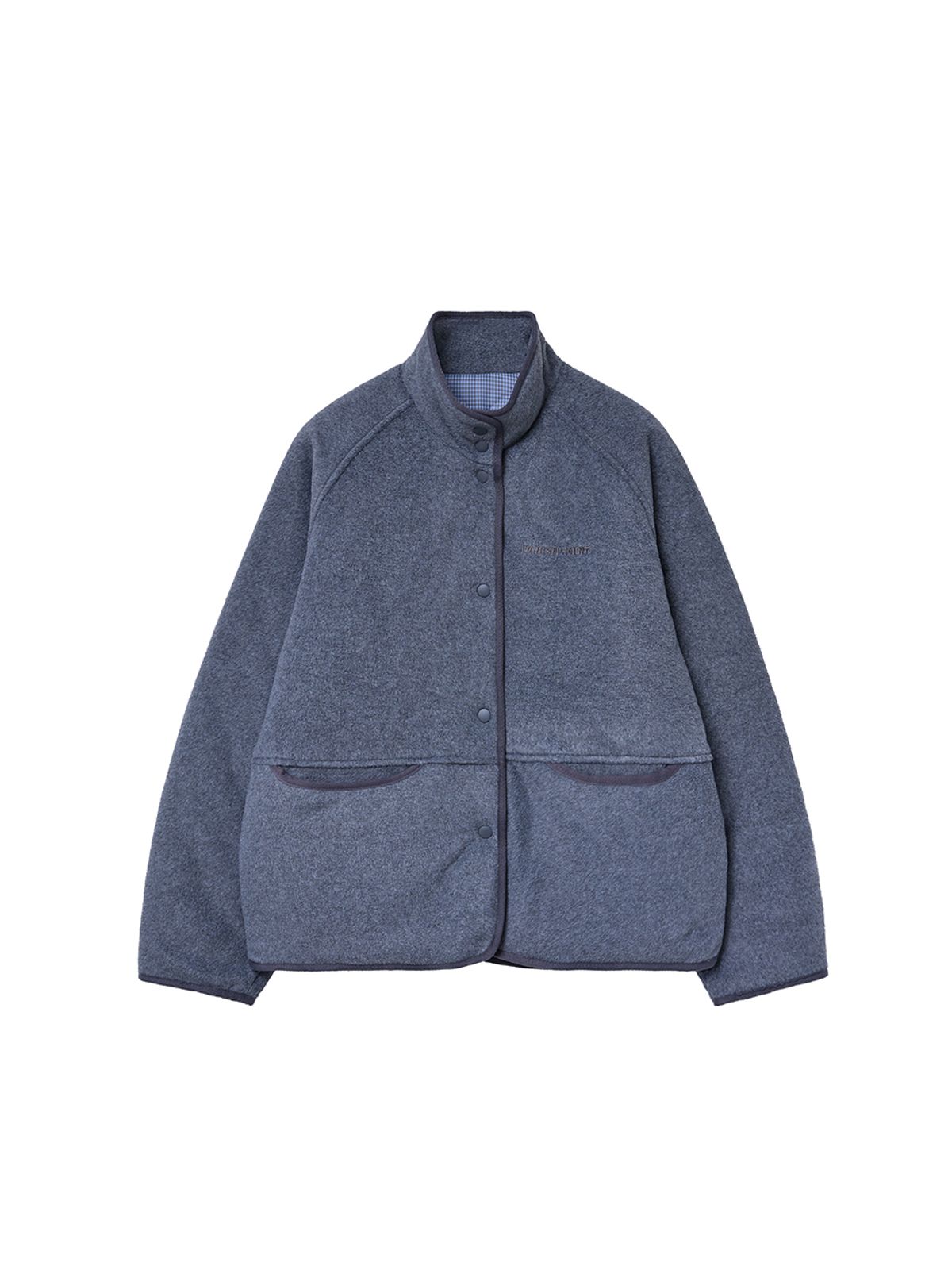 바니쉬먼트(VANISHMENT) Fleece quilted reversible jumper_melange gray