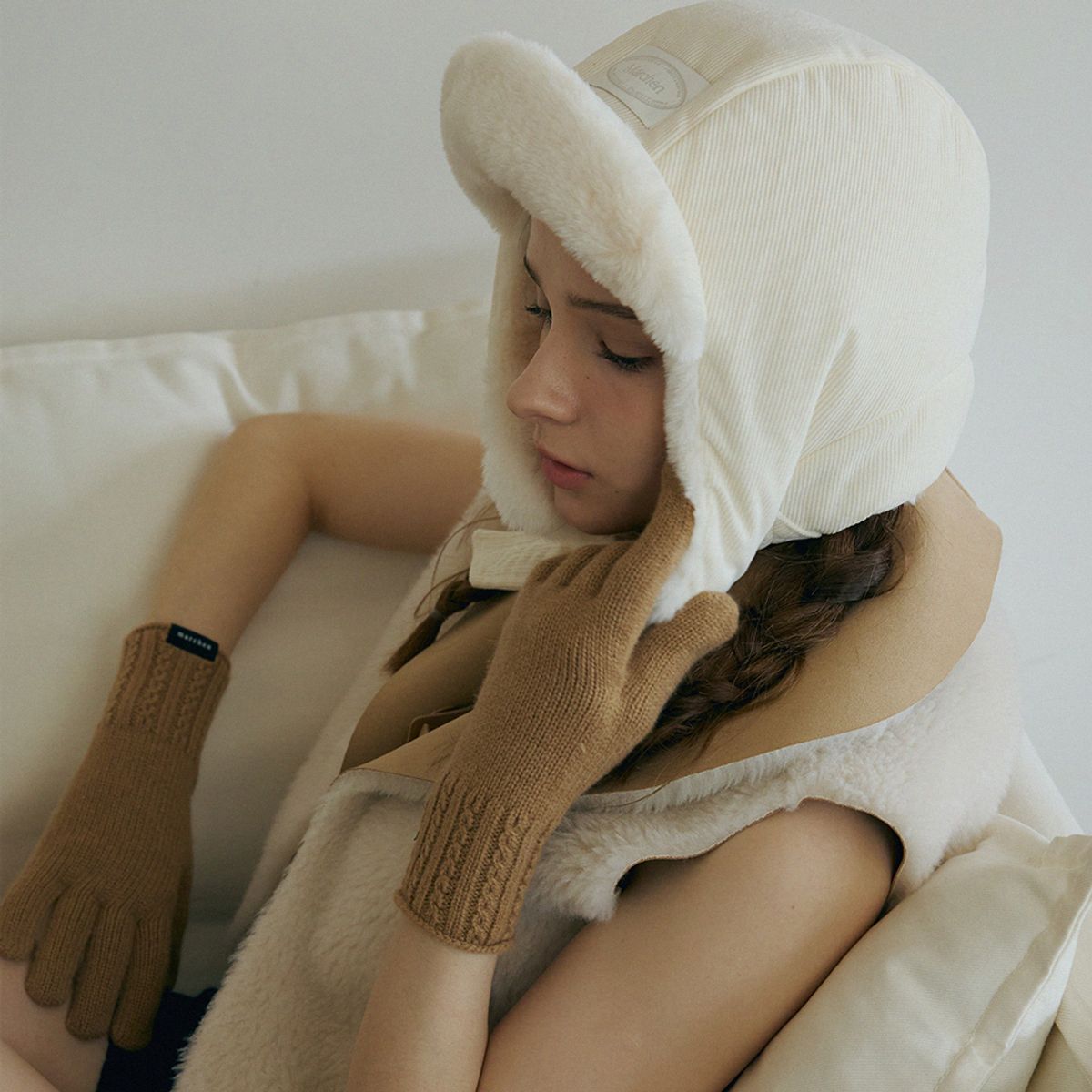 메르헨(MERCHEN) Cabel wool gloves_4color