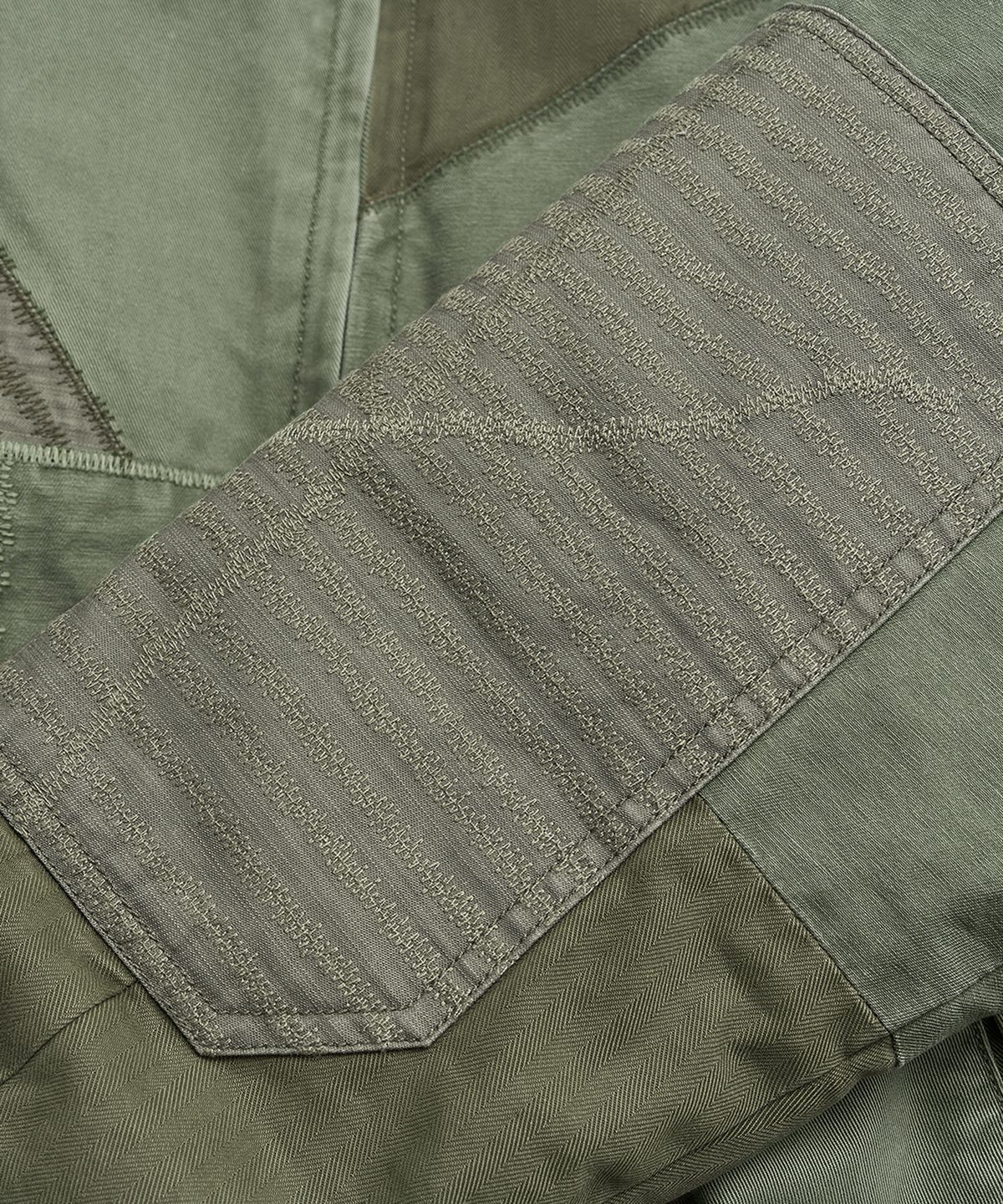 미드업데이트(MIDUPDATE) Patchwork Military Jacket_Green