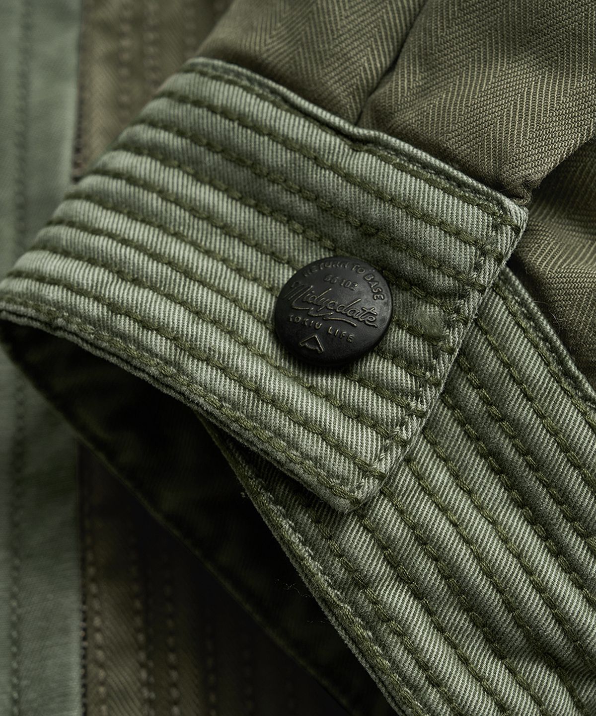 미드업데이트(MIDUPDATE) Patchwork Military Jacket_Green