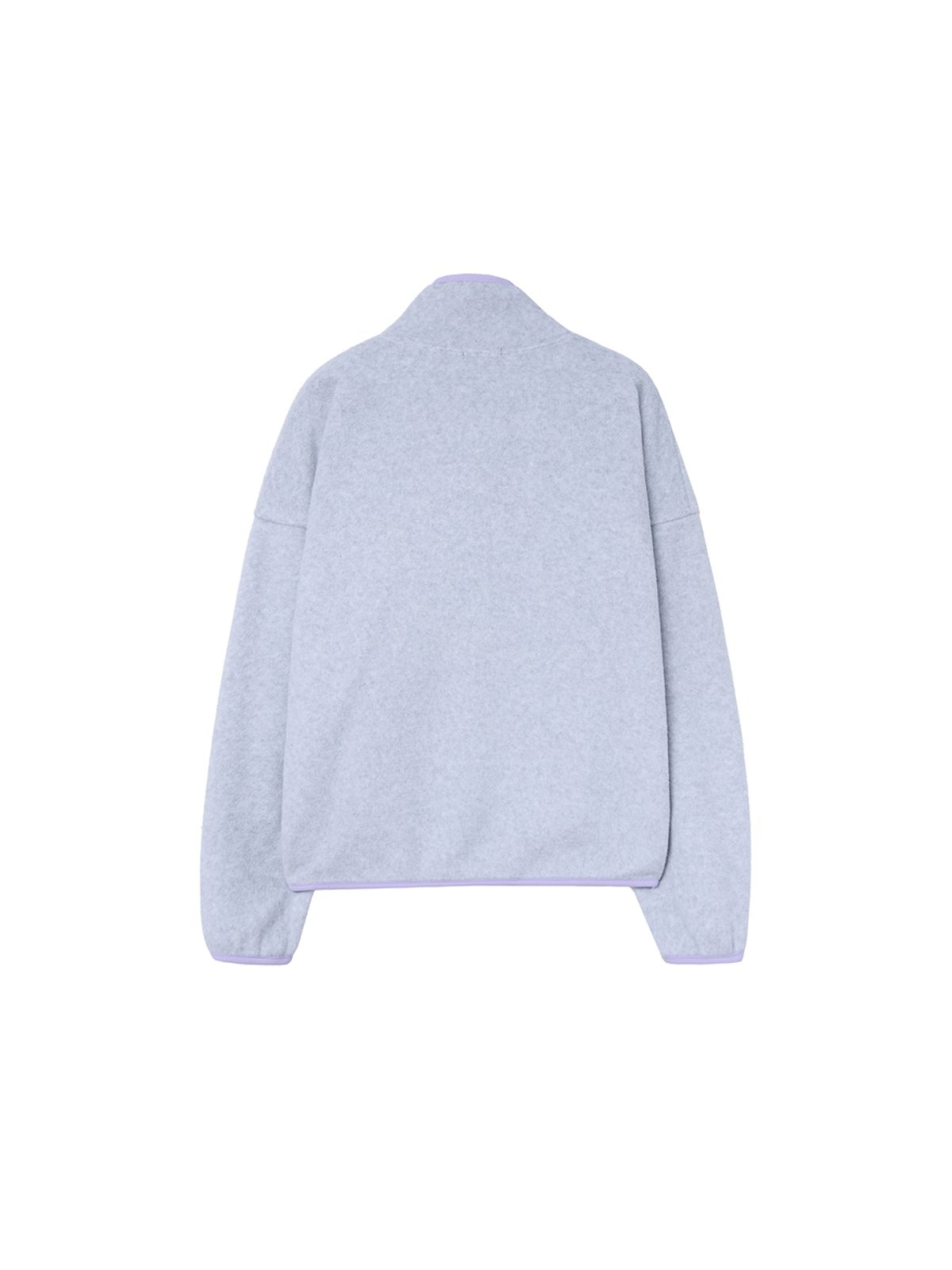 바니쉬먼트(VANISHMENT) Fleece pullover half zip-up_white melange