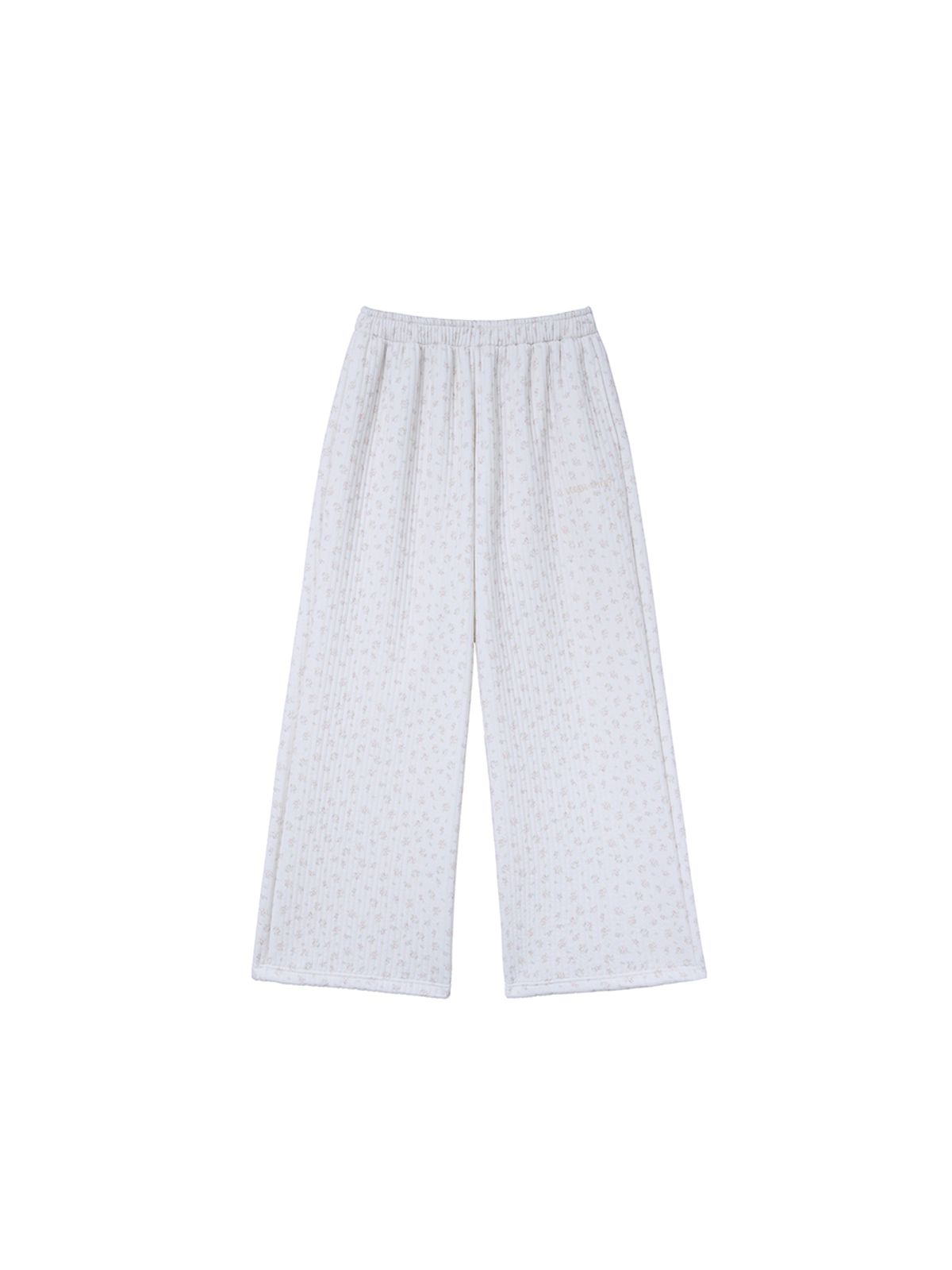 바니쉬먼트(VANISHMENT) Flower quilted pants_ivory
