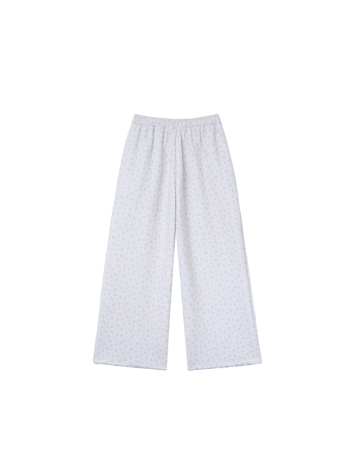 바니쉬먼트(VANISHMENT) Flower quilted pants_ivory