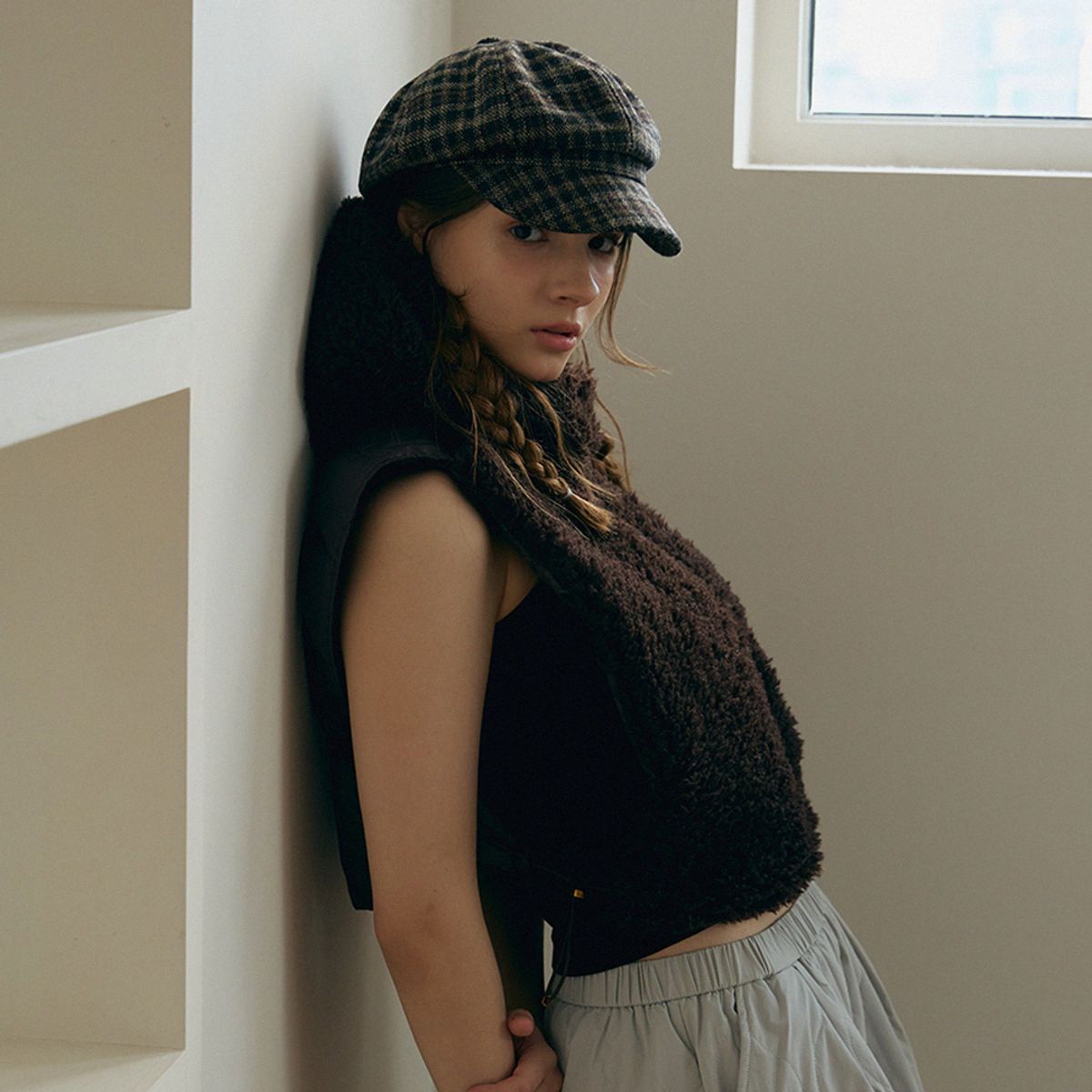 메르헨(MERCHEN) Check matorros cap_3color