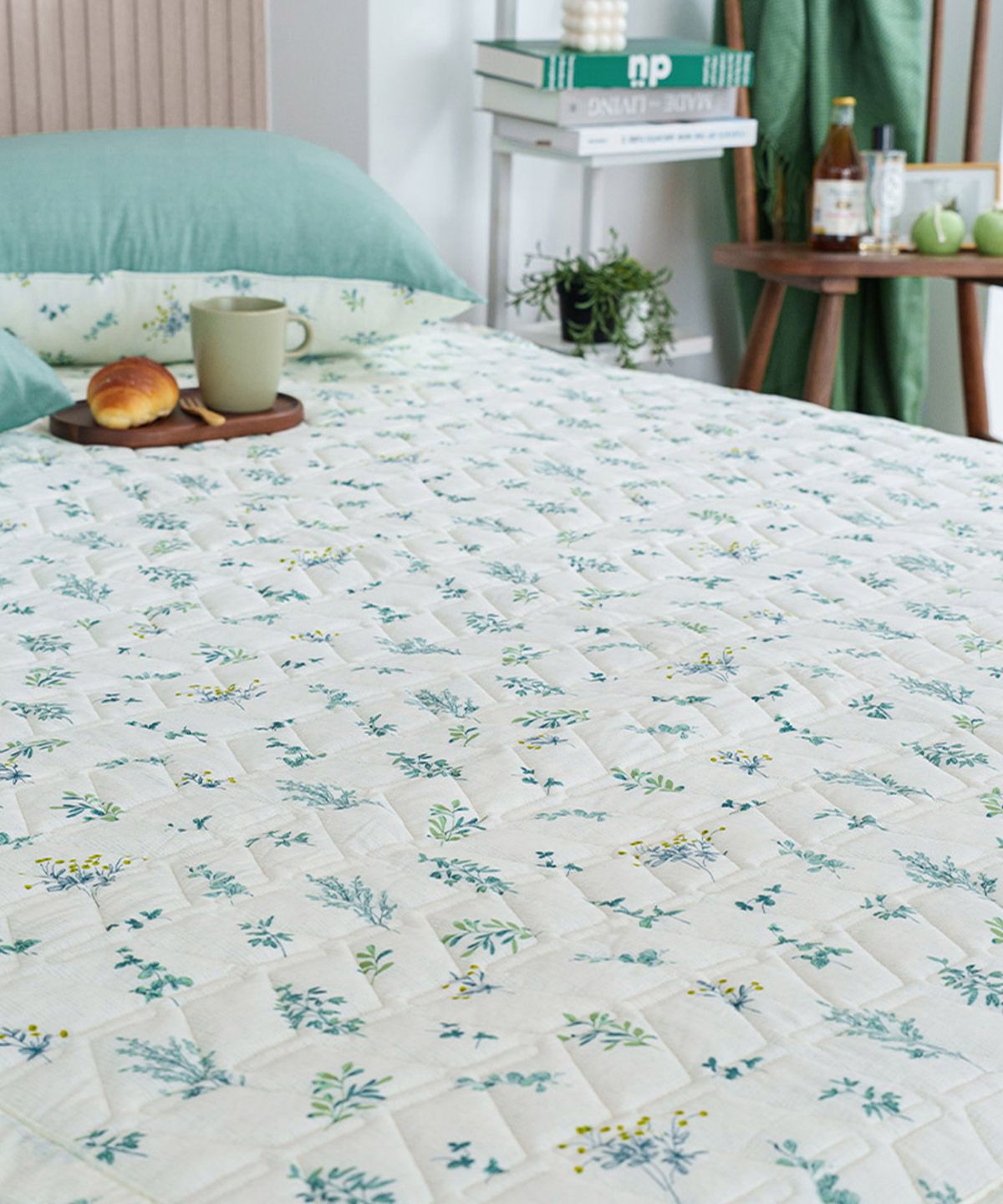 샤이닝홈(SHININGHOME) 더블리 리프메들리 모달 논슬립 침대패드 SS/Q 2size 2컬러