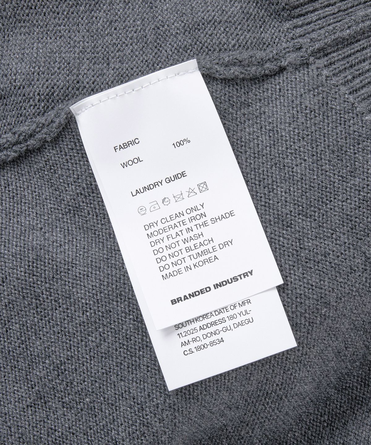 브랜디드(BRANDED) [SUPERIOR] CLOUD SUPERFINE V-NECK KNIT [MELANGE GRAY]