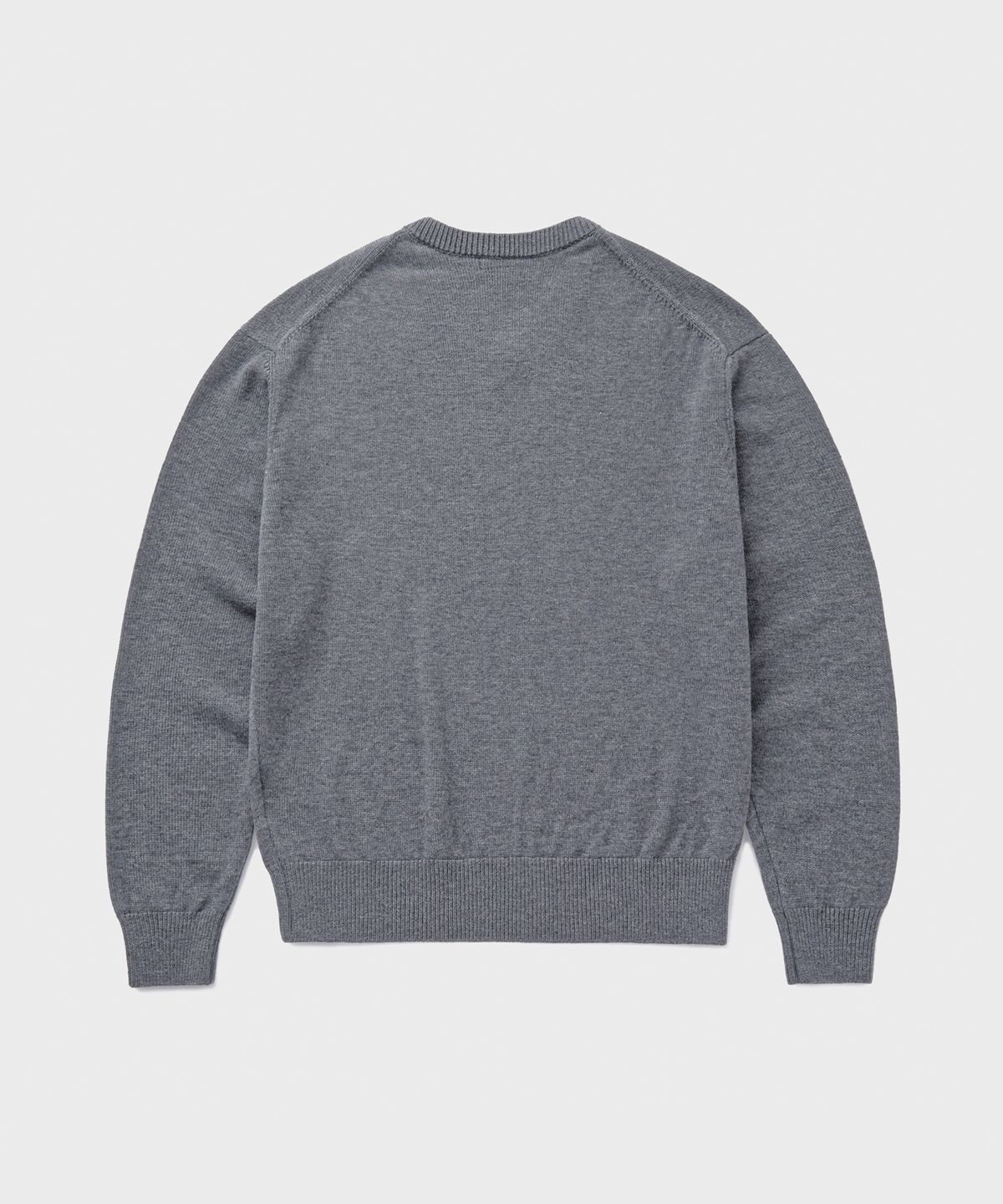 브랜디드(BRANDED) [SUPERIOR] CLOUD SUPERFINE V-NECK KNIT [MELANGE GRAY]
